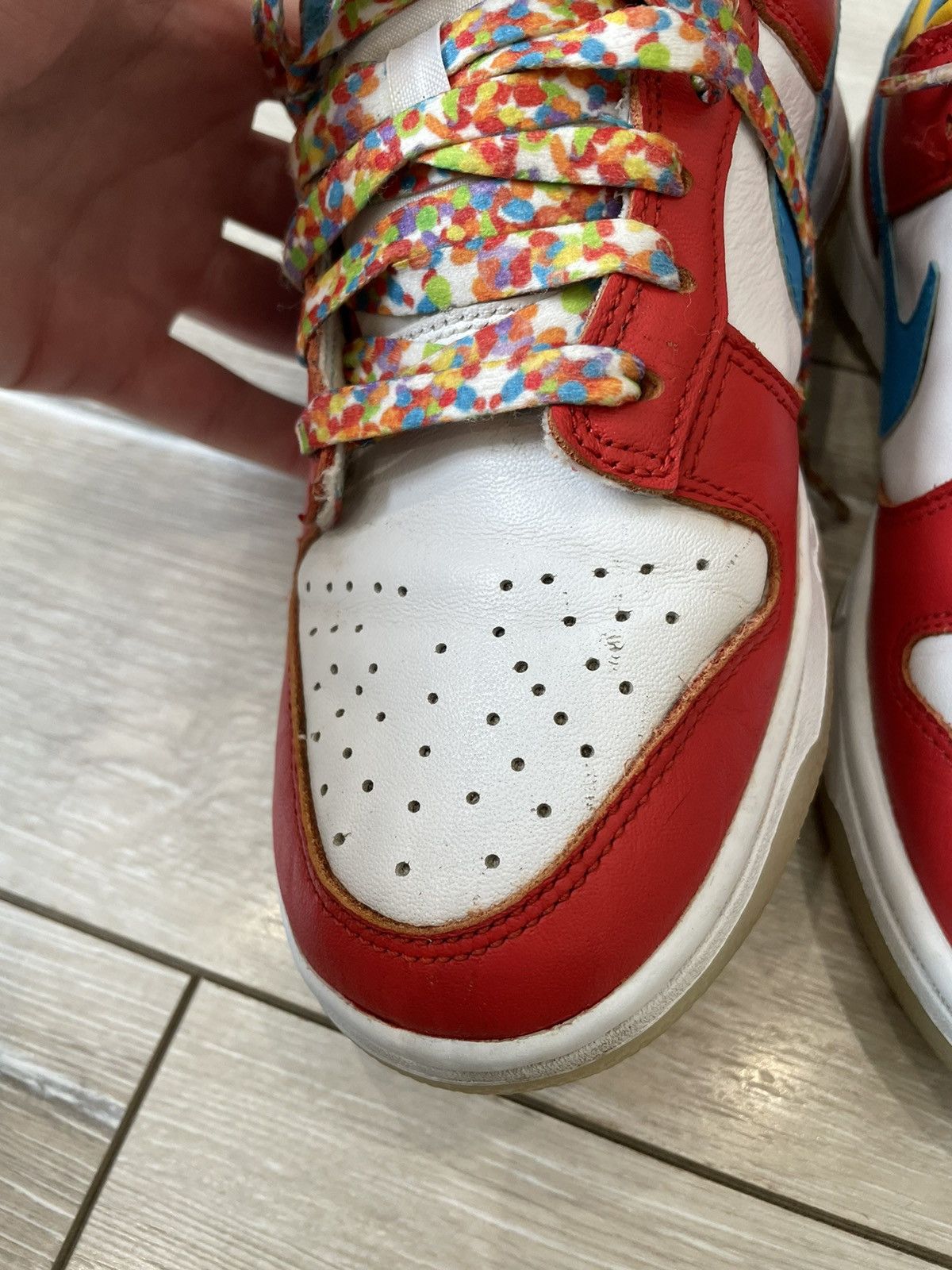Nike Size 6 - Nike Dunk Low x LeBron James x Fruity Pebbles Red6 Size US 6 / IT 36 - 8 Thumbnail