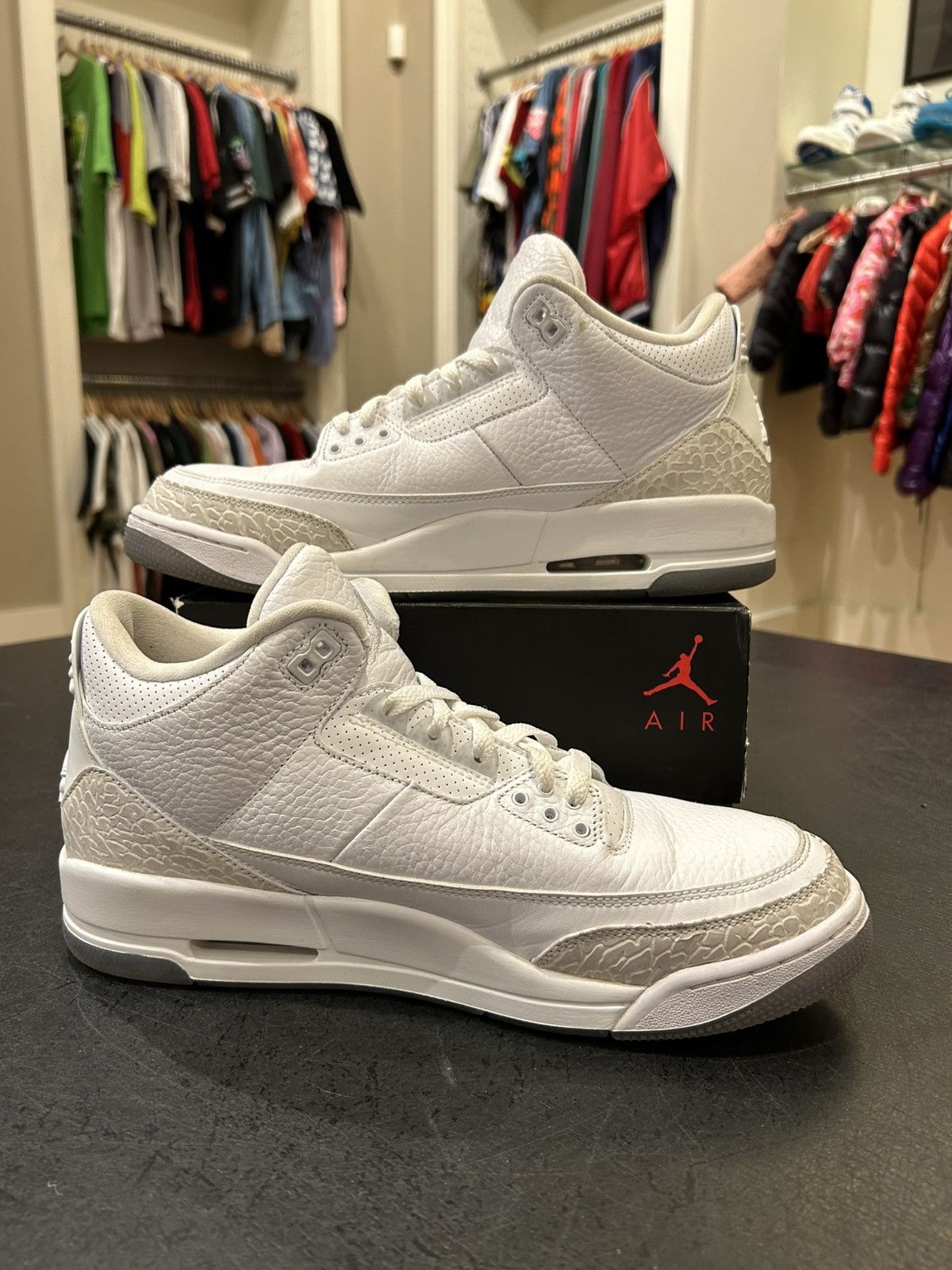 Jordan Brand Jordan 3 Retro ‘Pure White’ Size US 11 / EU 44 - 2 Thumbnail