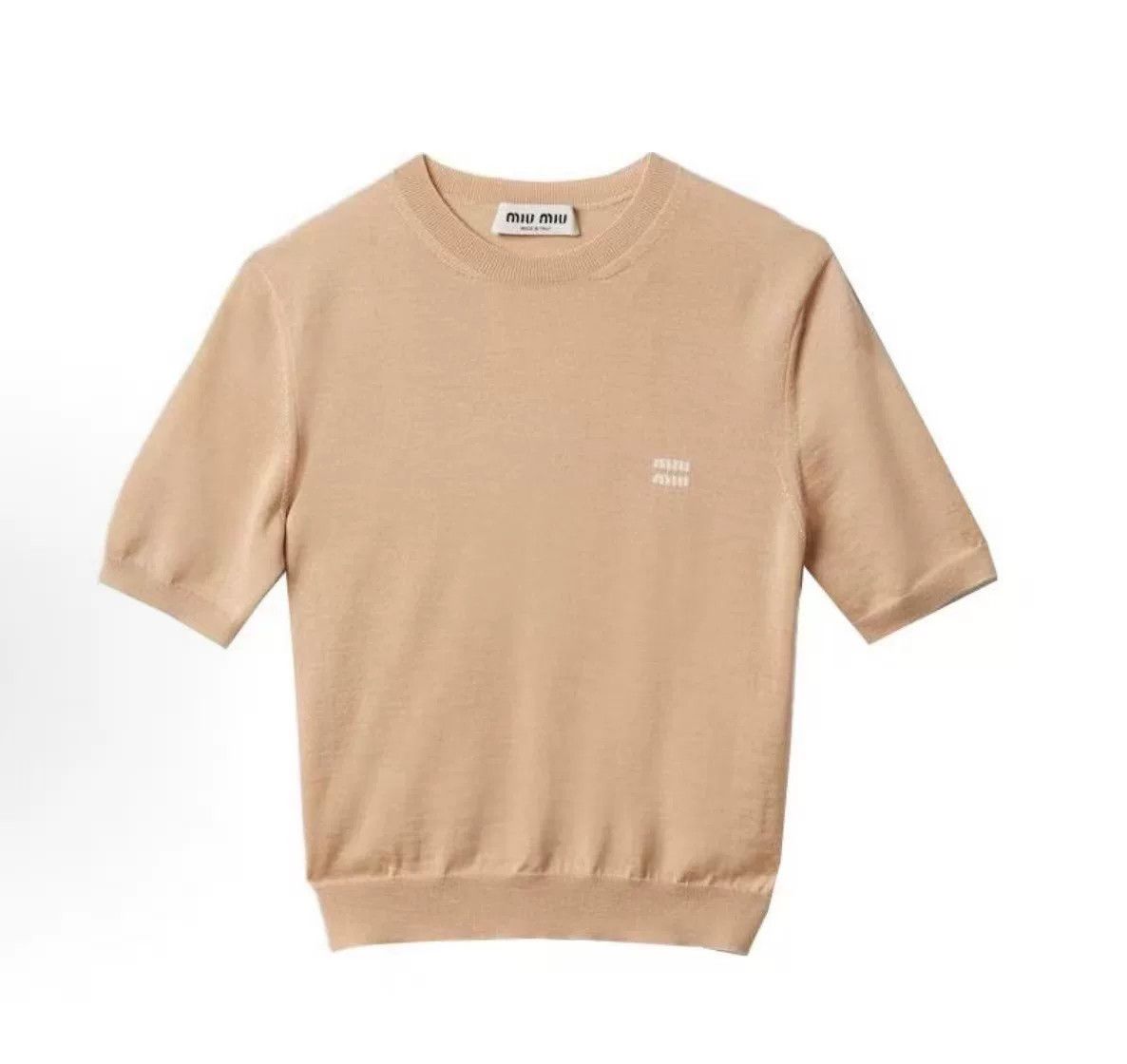 Miu Miu MIU MIU Women's Cashmere Logo Sweater Size US M / EU 48-50 / 2 - 1 Thumbnail