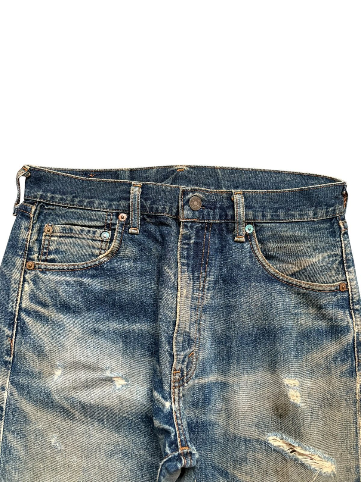 Levi's Vintage 80s Levis 502 Big E Selvedge Rusty Wash Baggy Jean Size US 30 / EU 46 - 5 Thumbnail