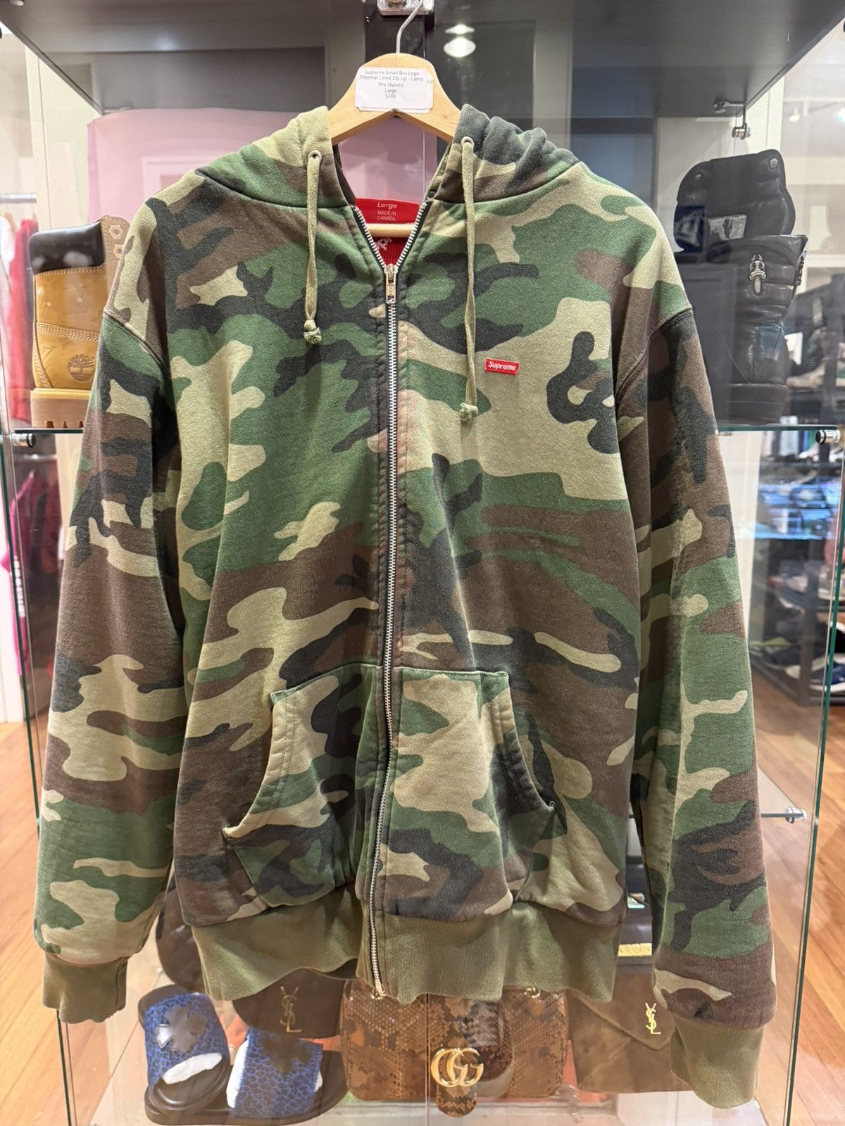 Supreme Supreme SS21 Small Box Logo Tiger stripe Camo Hoodie L