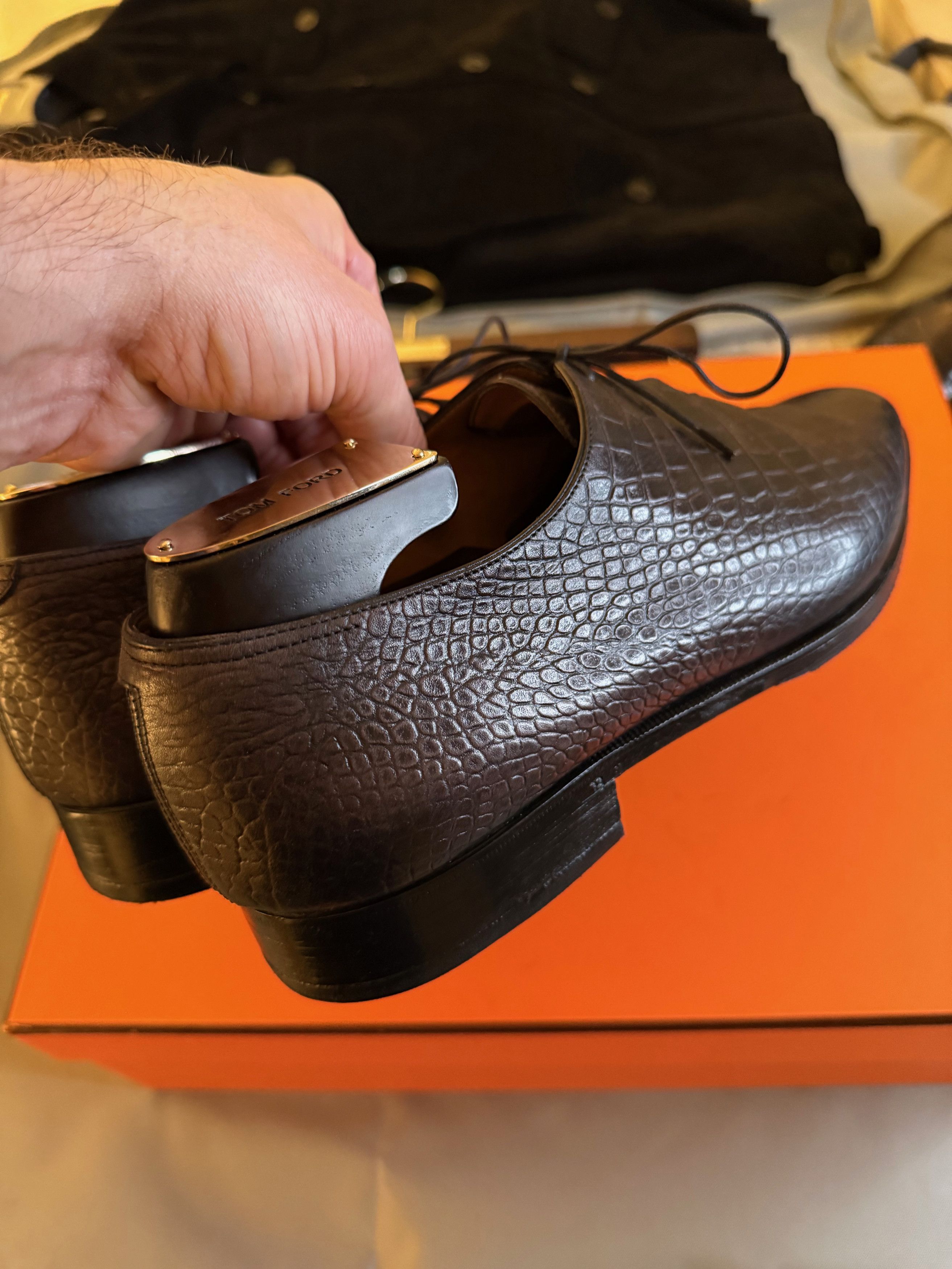 Berluti Ultimate Ultra-Rare $4,150 Alligator Croc Embossed Oxfords Size US 10.5 / EU 43-44 - 20 Thumbnail