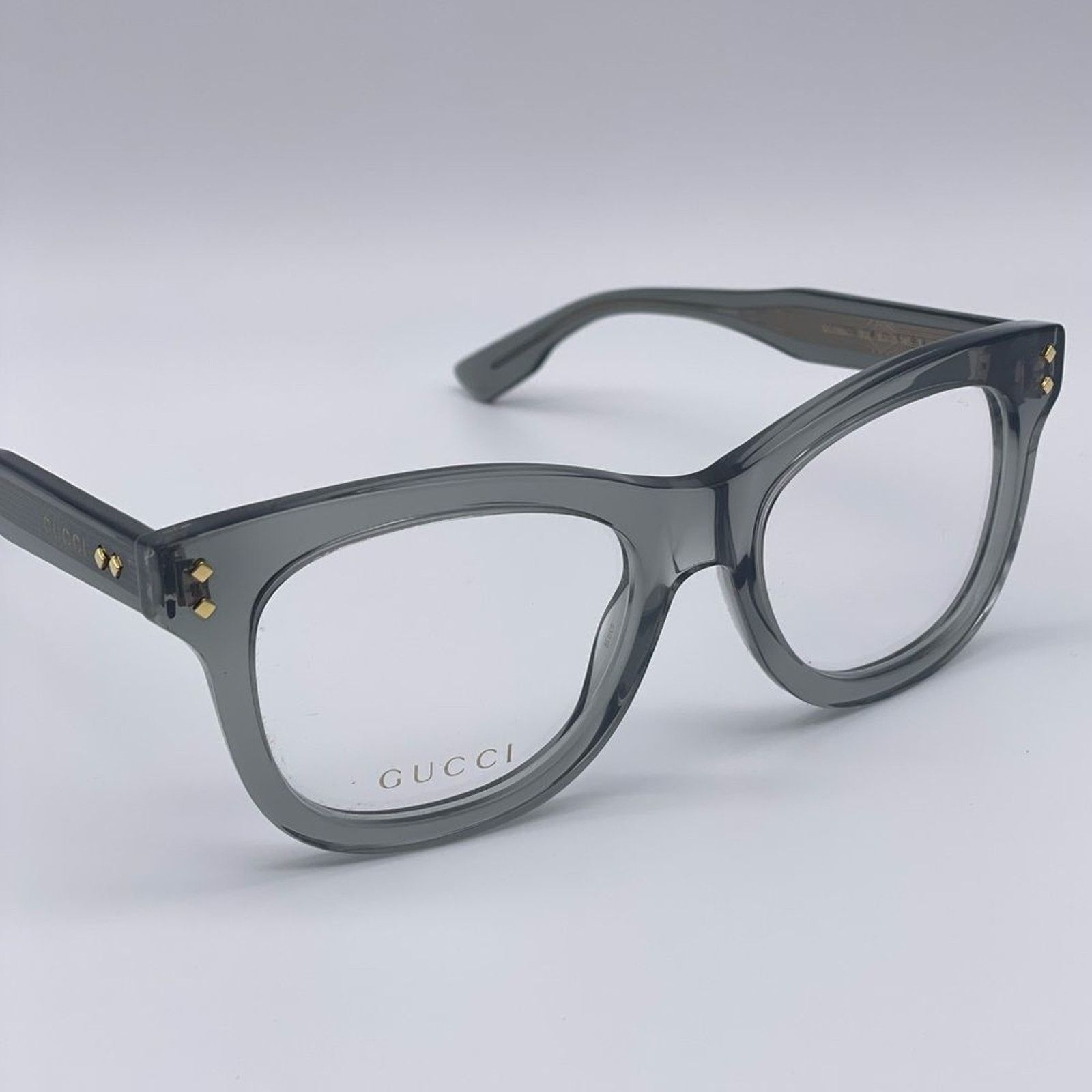 Gucci GUCCI Eyeglasses GG1086O 008 Grey Unisex NEW Size ONE SIZE - 1 Thumbnail
