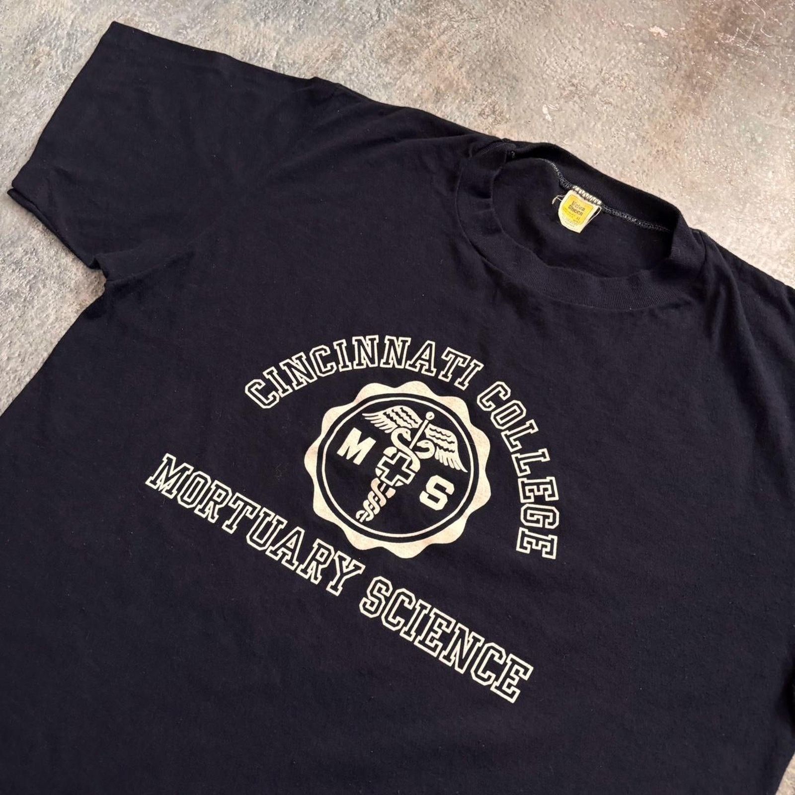 Velva Sheen × Vintage Vintage 70s Cincinnati College Mortuary Science. Flocked XL Size US XL / EU 56 / 4 - 2 Thumbnail