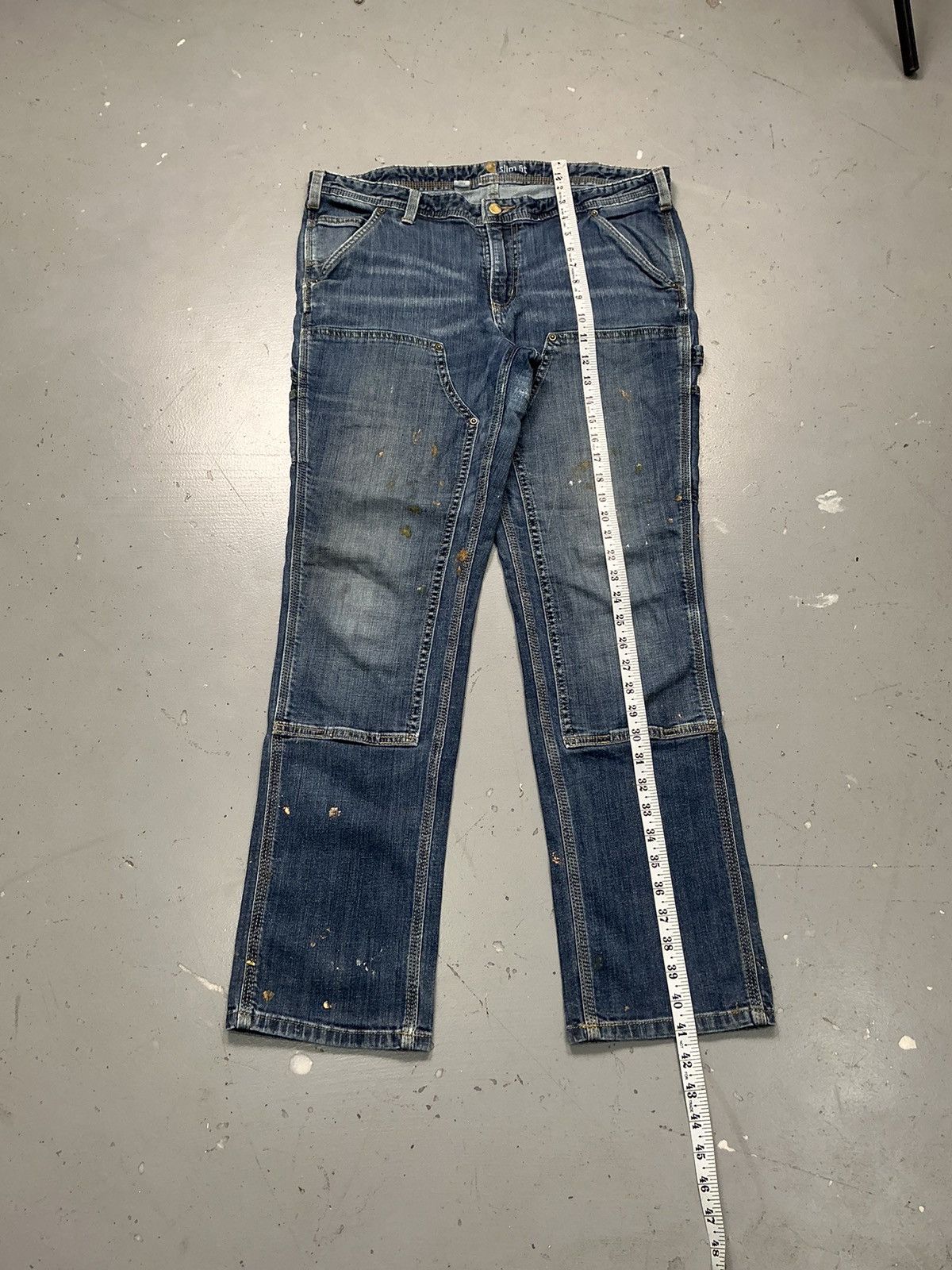 Carhartt Vintage Carhartt double knee slim fit denim workwear Size US 38 / EU 54 - 6 Thumbnail