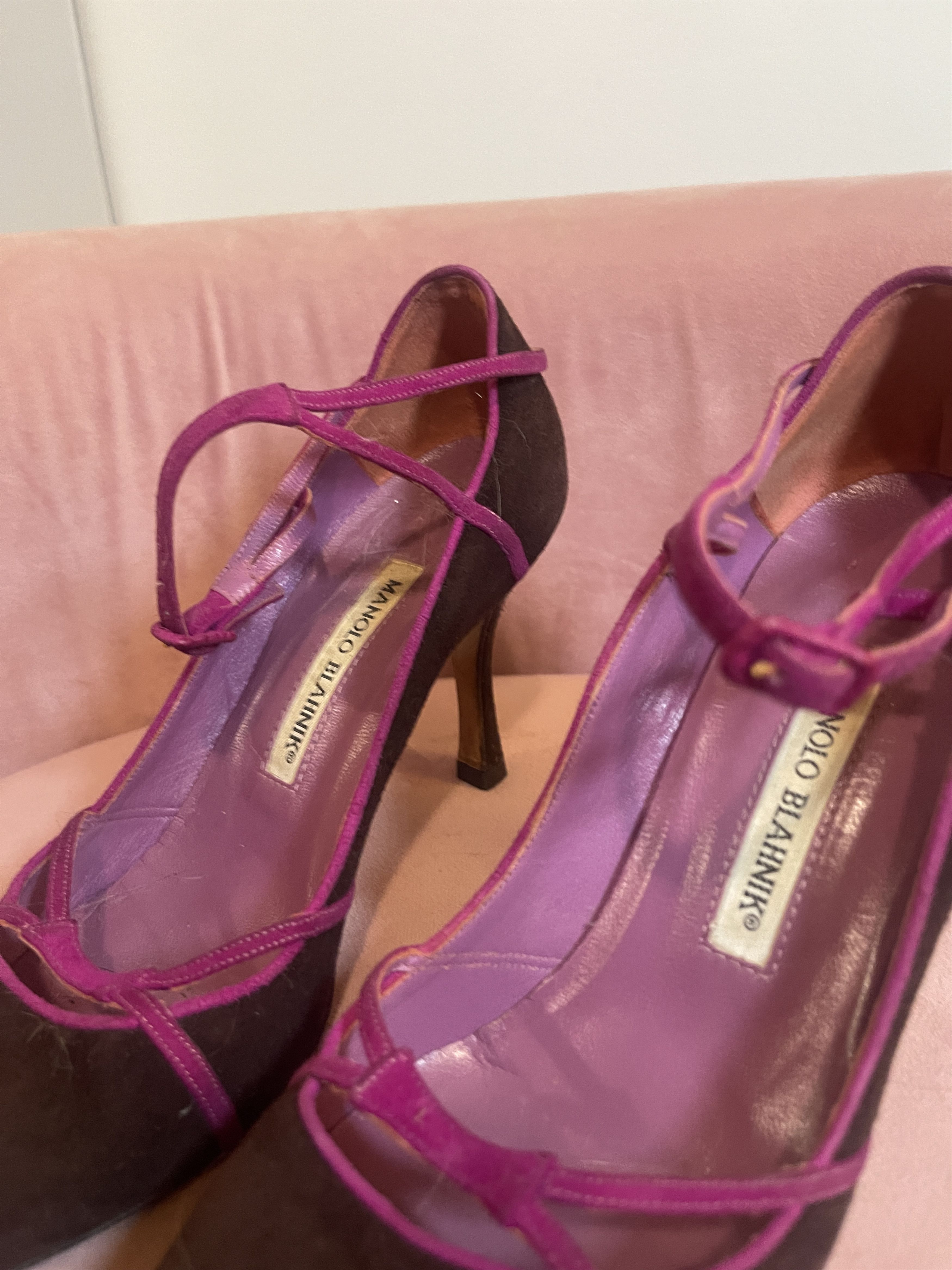 Manolo Blahnik manolo blahnik heels - brown and pink - size 6.5 Size US 6.5 / IT 36.5 - 2 Thumbnail