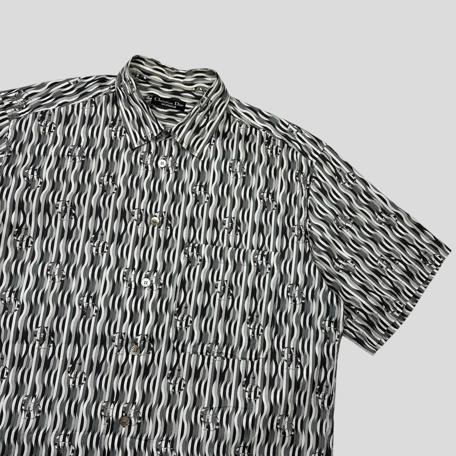 Dior Christian Dior Monsieur 90 Optical Illusion Logo Shirt L/XL Size ONE SIZE - 4 Thumbnail