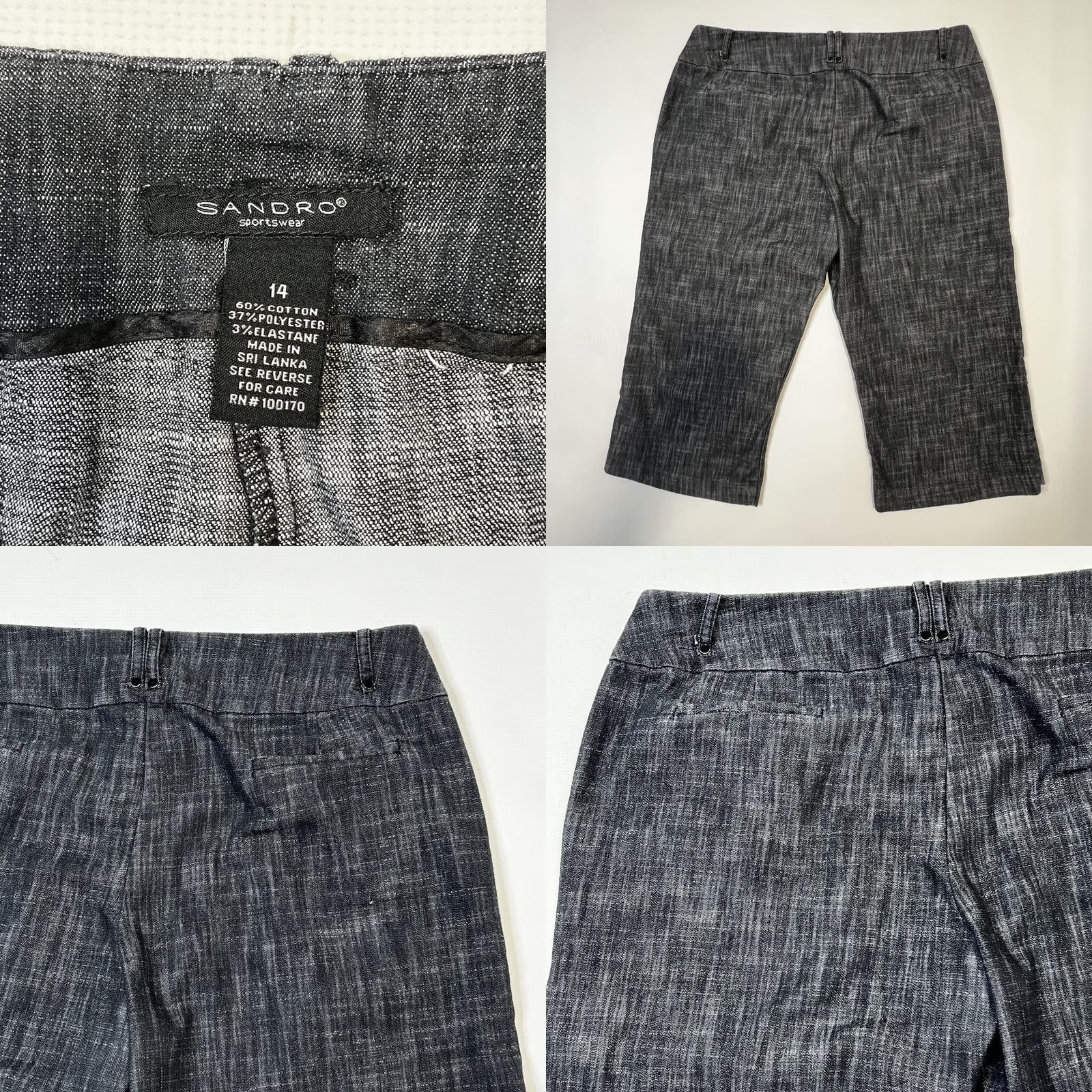 Sandro Sandro Walking Shorts Denim MID-RISE Lightweight Stretch Size 14 20 Inseam Blue/Gray Casual Travel 40s College Mens Women Size 36" / US 14 / IT 50 - 8 Thumbnail