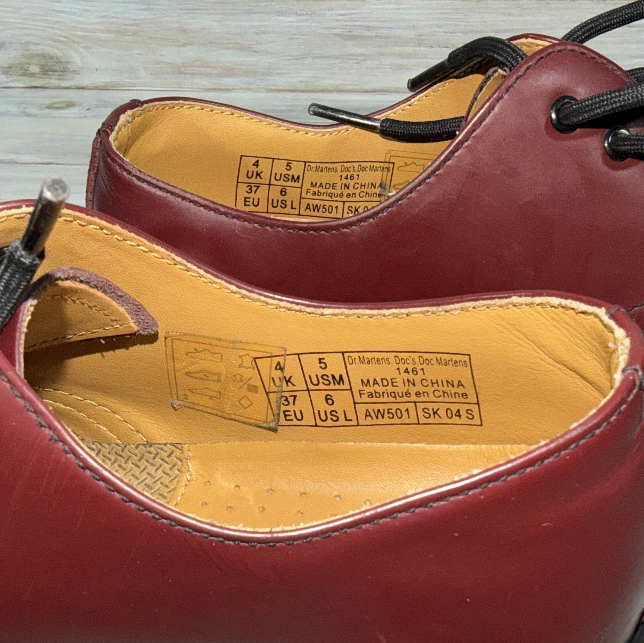 Dr. Martens Dr Martens 1461 Cherry Red Leather Lace Up Shoes Casual Size US 6 / IT 36 - 25 Thumbnail