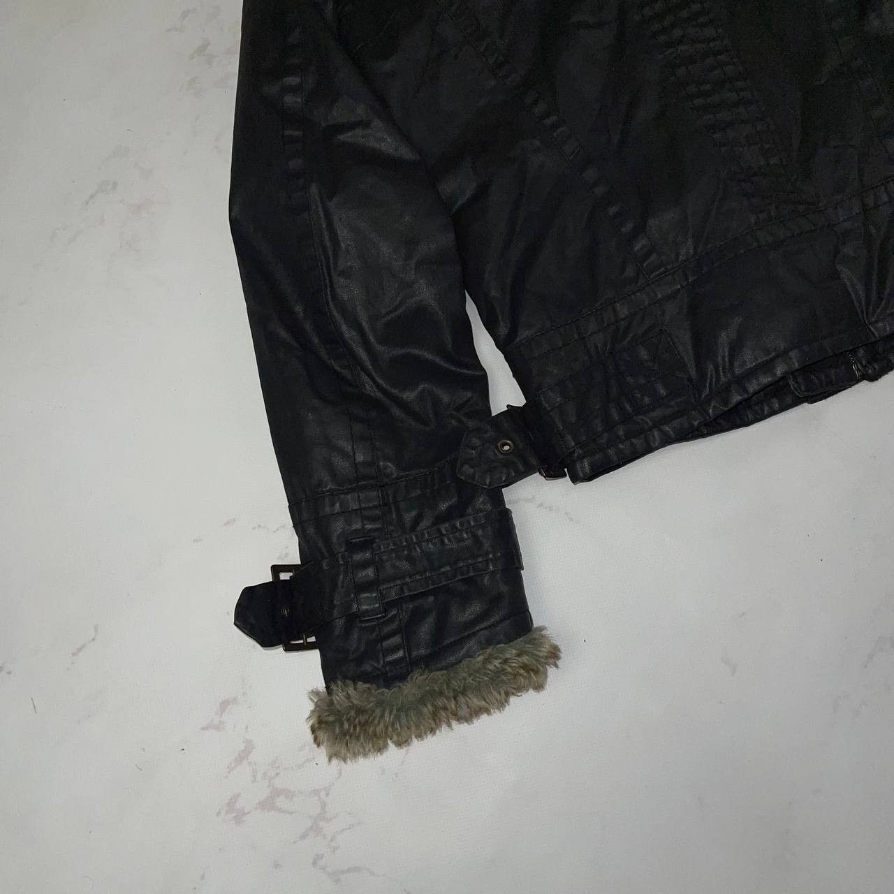 Japanese Brand Vintage Crazy Y2K Leather fur Jakets streetwear size Size M / US 6-8 / IT 42-44 - 14 Thumbnail