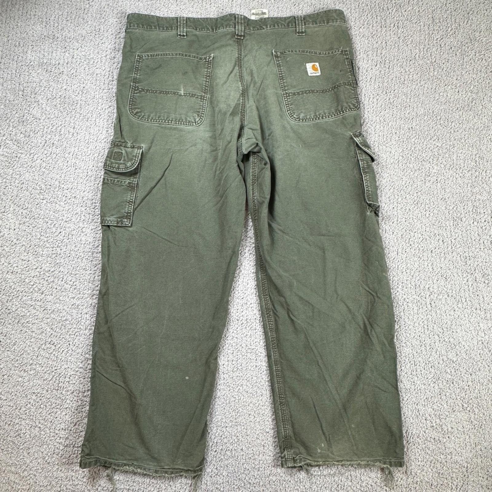 Carhartt Carhartt B236 DOL Work Cargo Pants Mens 40x30 Green Dungaree Size US 40 / EU 56 - 2 Thumbnail