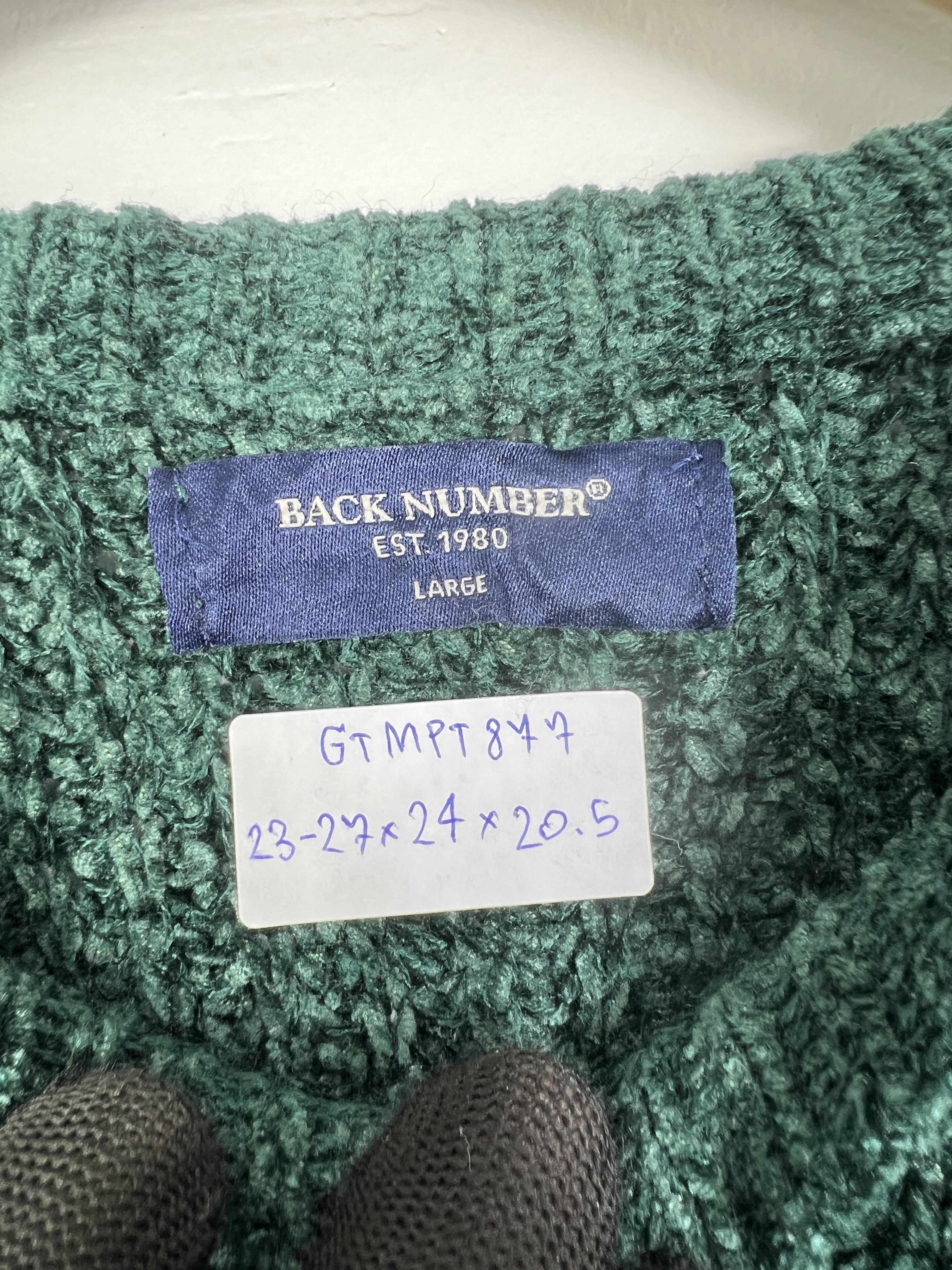 Designer × Japanese Brand Back Number Knit Sweater (L) GTMPT877 Size US L / EU 52-54 / 3 - 2 Thumbnail