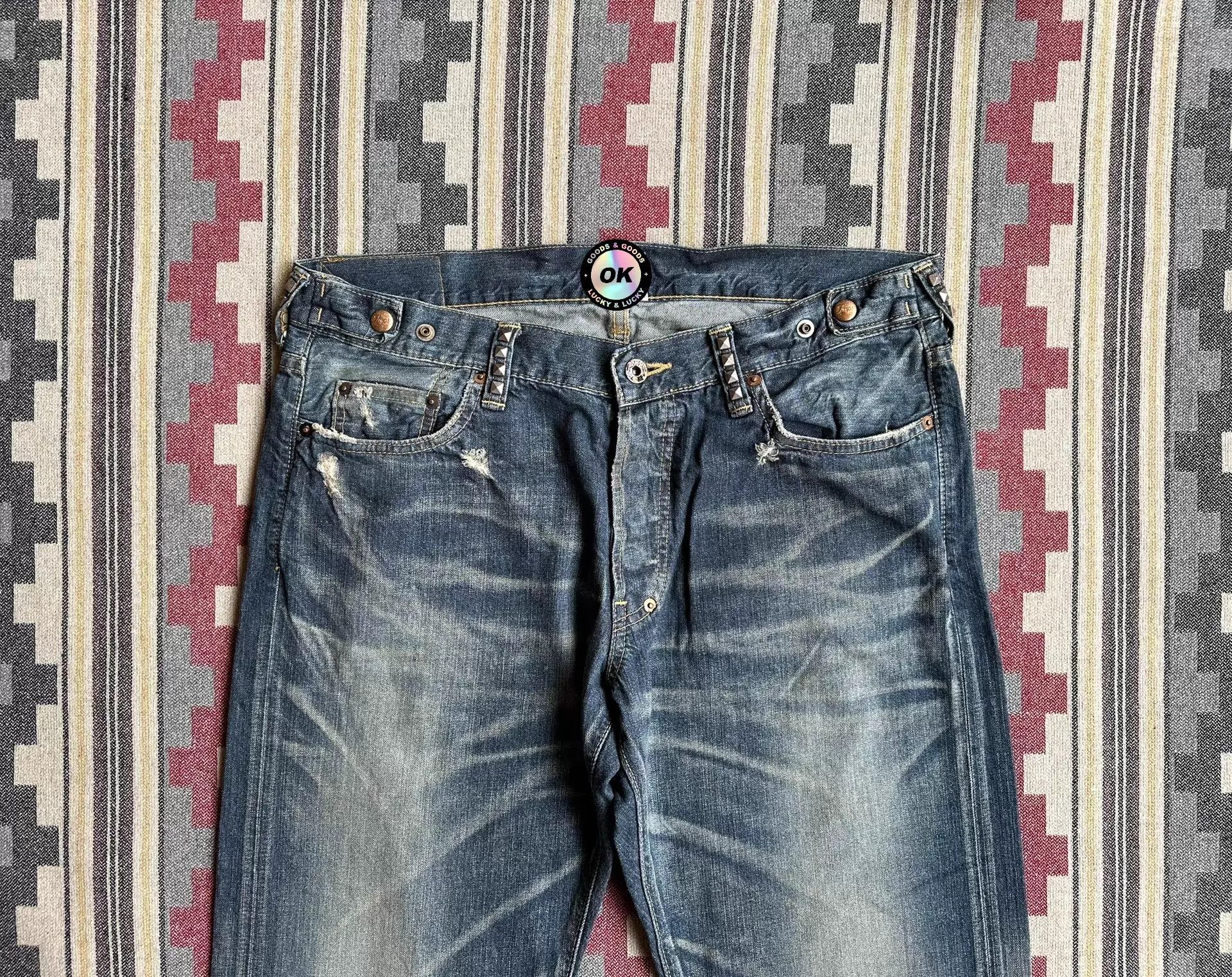 Prps Prps Purple P49P30X Heavy Wash Riveted Distressed Jeans 34 Size US 34 / EU 50 - 4 Thumbnail