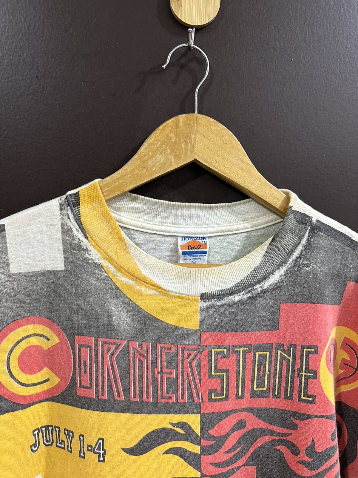 93’s Cornerstone Festival T-shirt Vintage 1993 Corner Stones Festival AOP Shirt
