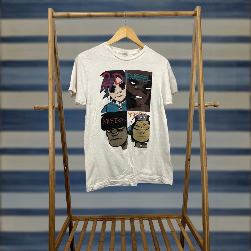 Vintage VTG Gorillaz 2-D RUSSELL MURDOC NOODLE Band Member T-Shirt M White Mens Size US M / EU 48-50 / 2 - 1 Thumbnail