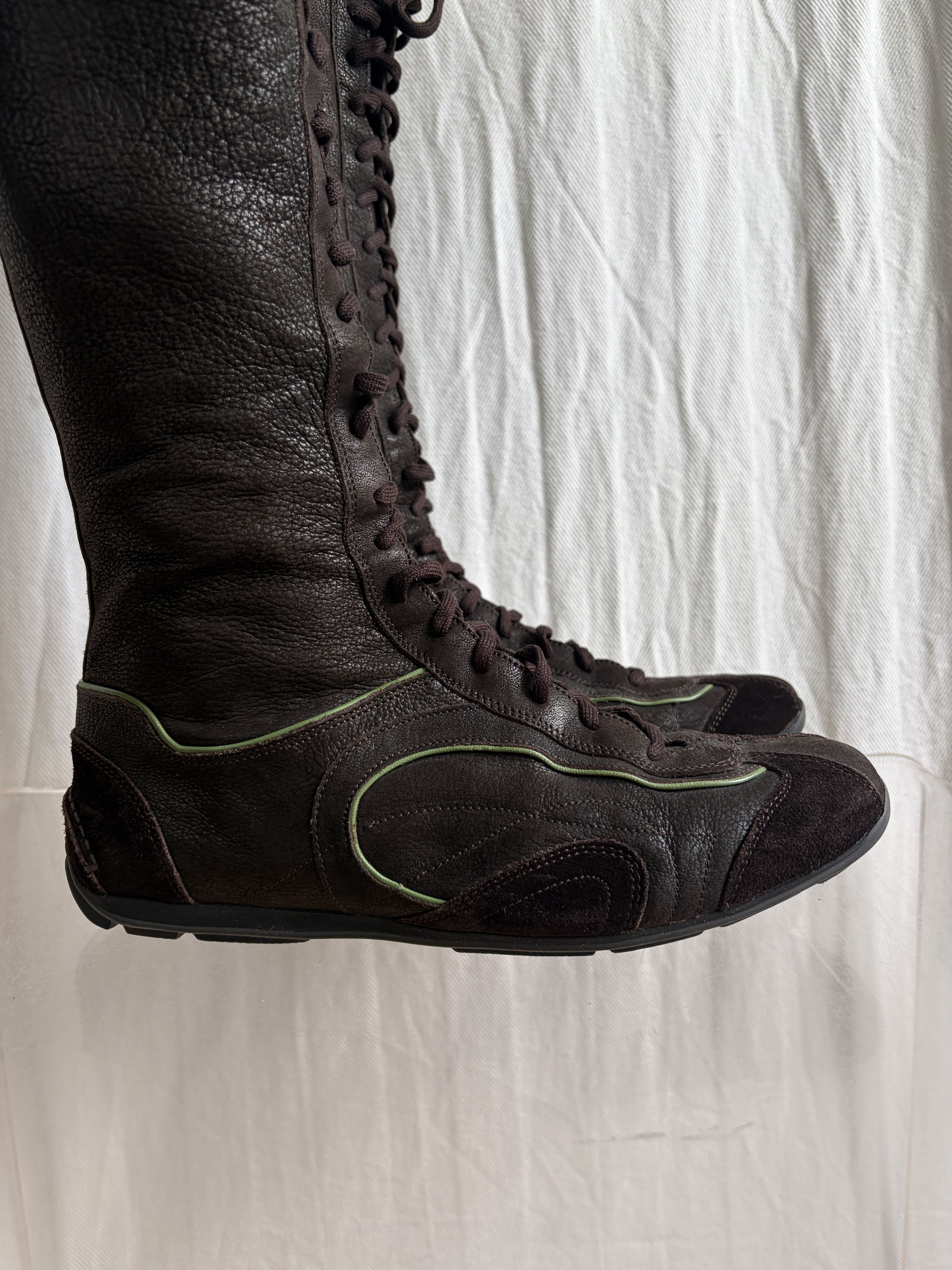 Prada 2000s Lace-Up Boxing Sneakers Size US 7.5 / IT 37.5 - 5 Thumbnail
