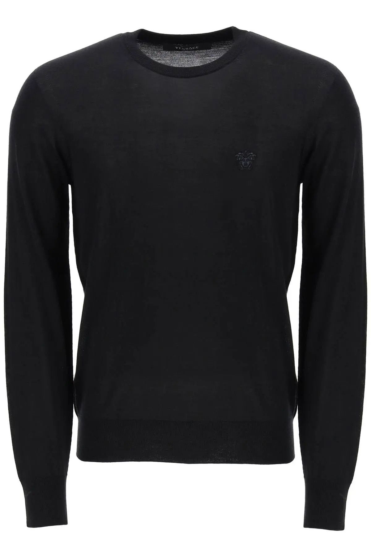 image of Versace O1S22I1N0124 Medusa Embroidery Pullover In Black, Men's (Size Small)