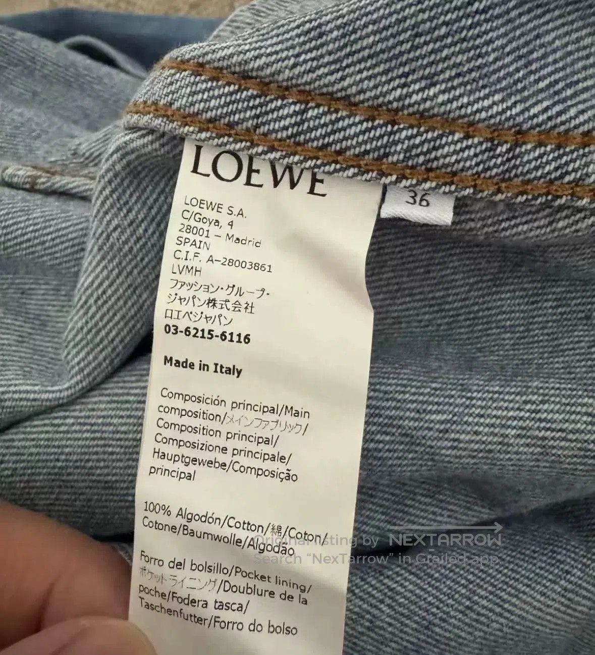 Loewe LOEWE SS22 Denim Sports Jacket. Size US S / EU 44-46 / 1 - 4 Thumbnail