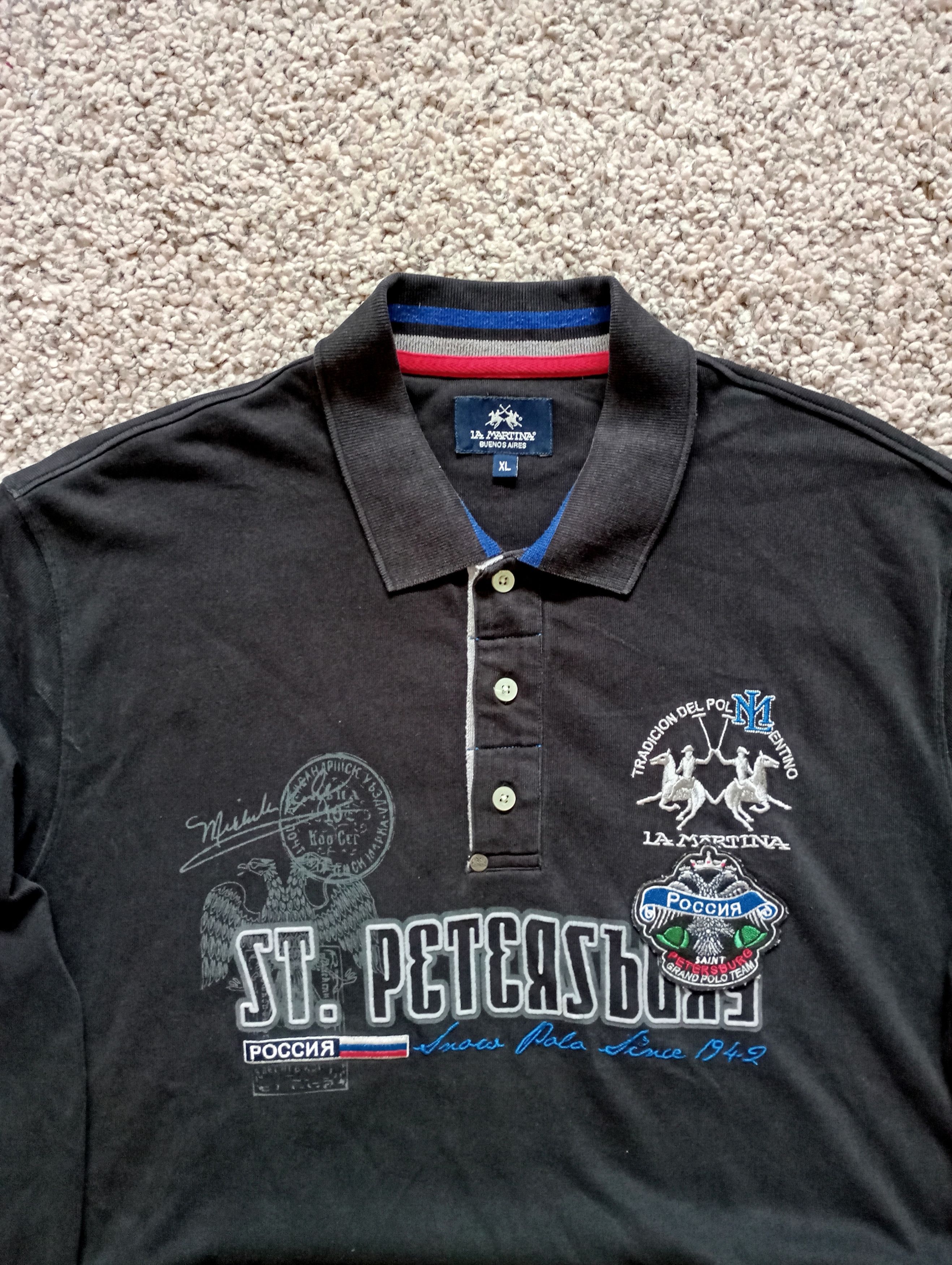 La Martina × Polo Ralph Lauren × Vintage Vintage La Martina St.Petesburg Long Sleeve #3 Polo Tshirt Size US XL / EU 56 / 4 - 2 Thumbnail
