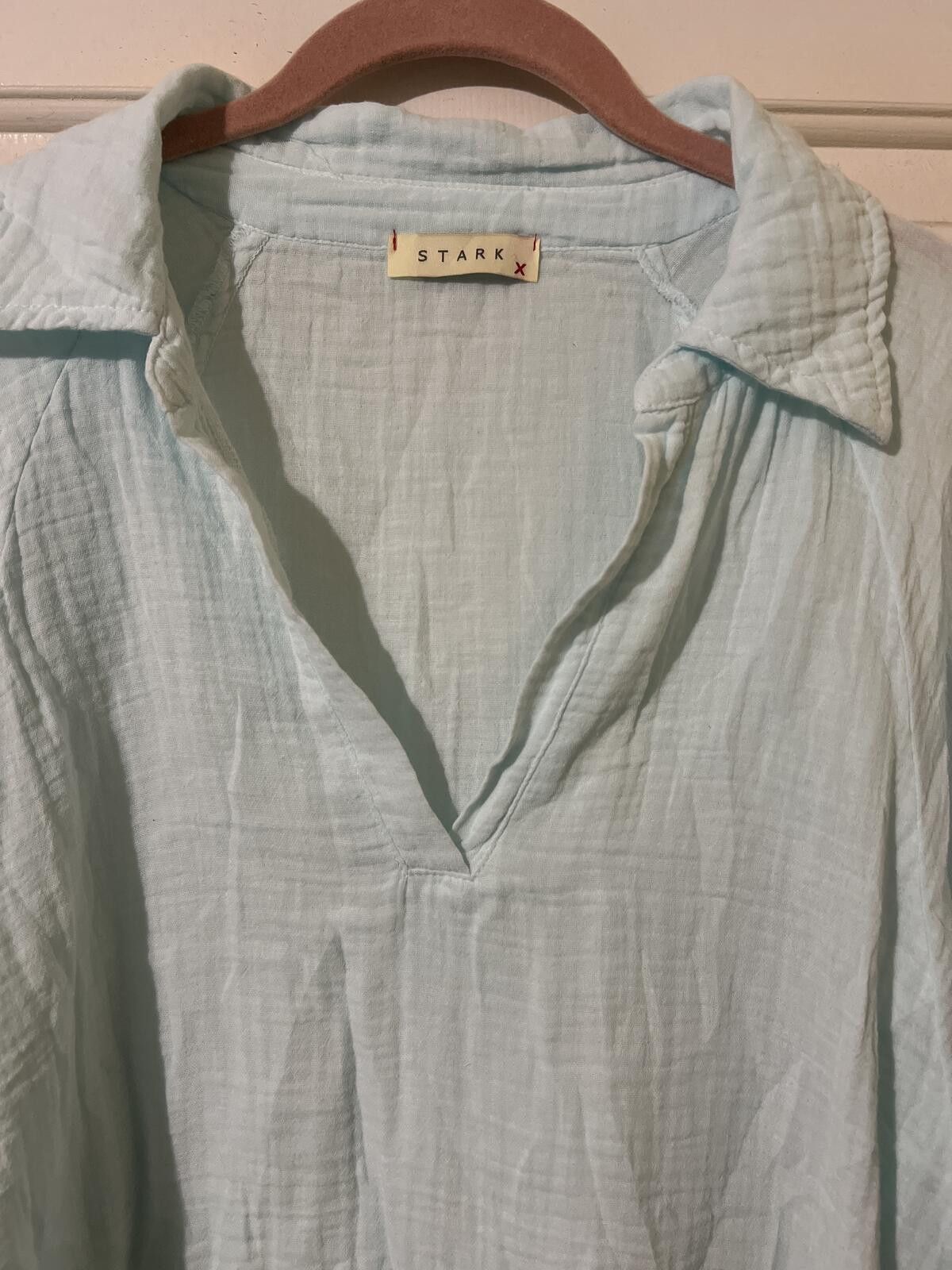 Other Stark X Gause Light Blue Casual Cotton Shirt 3/4 Sleeves M Size M / US 6-8 / IT 42-44 - 3 Thumbnail