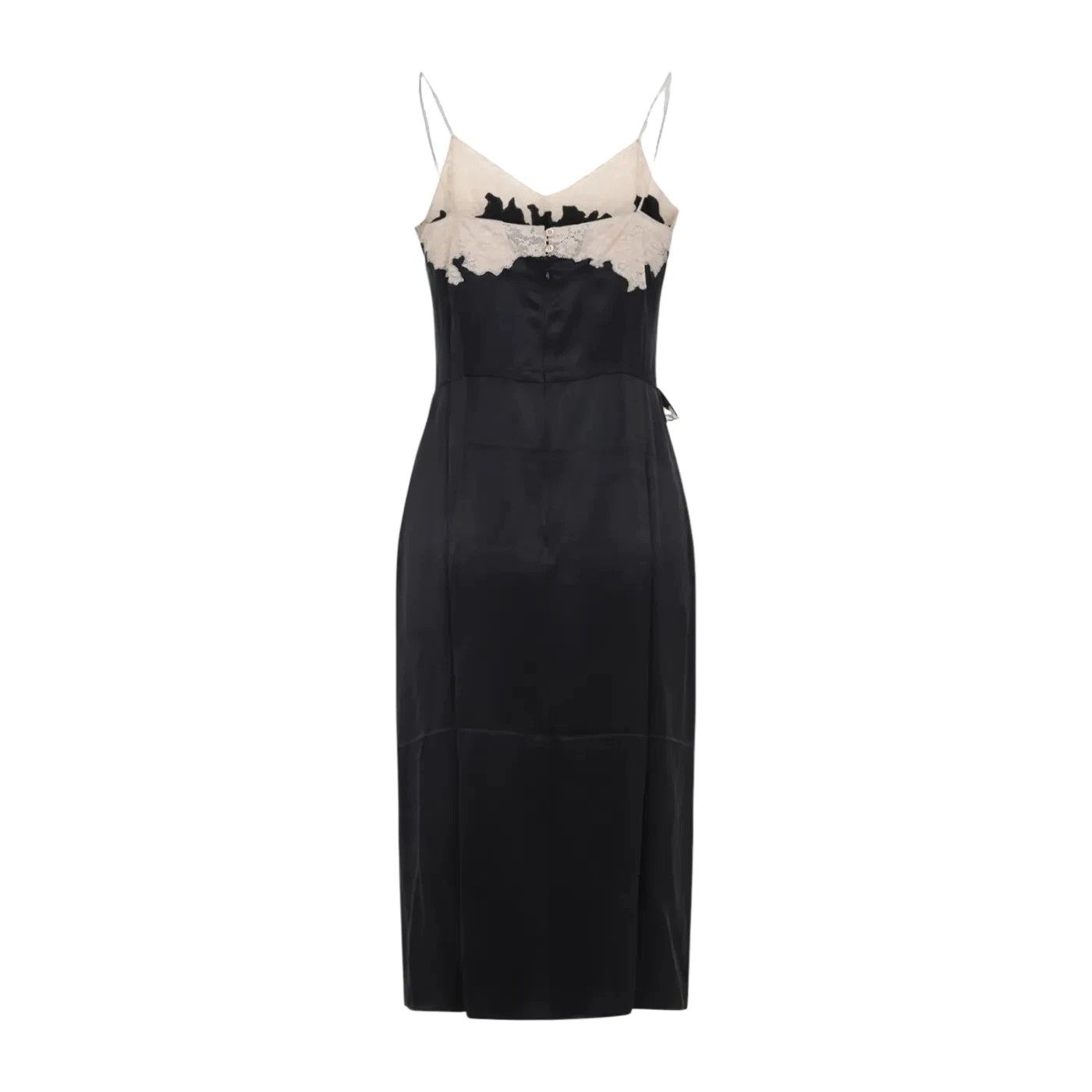 Prada PRADA Black Silk Midi Dress New And Authentic Size S / US 4 / IT 40 - 2 Thumbnail