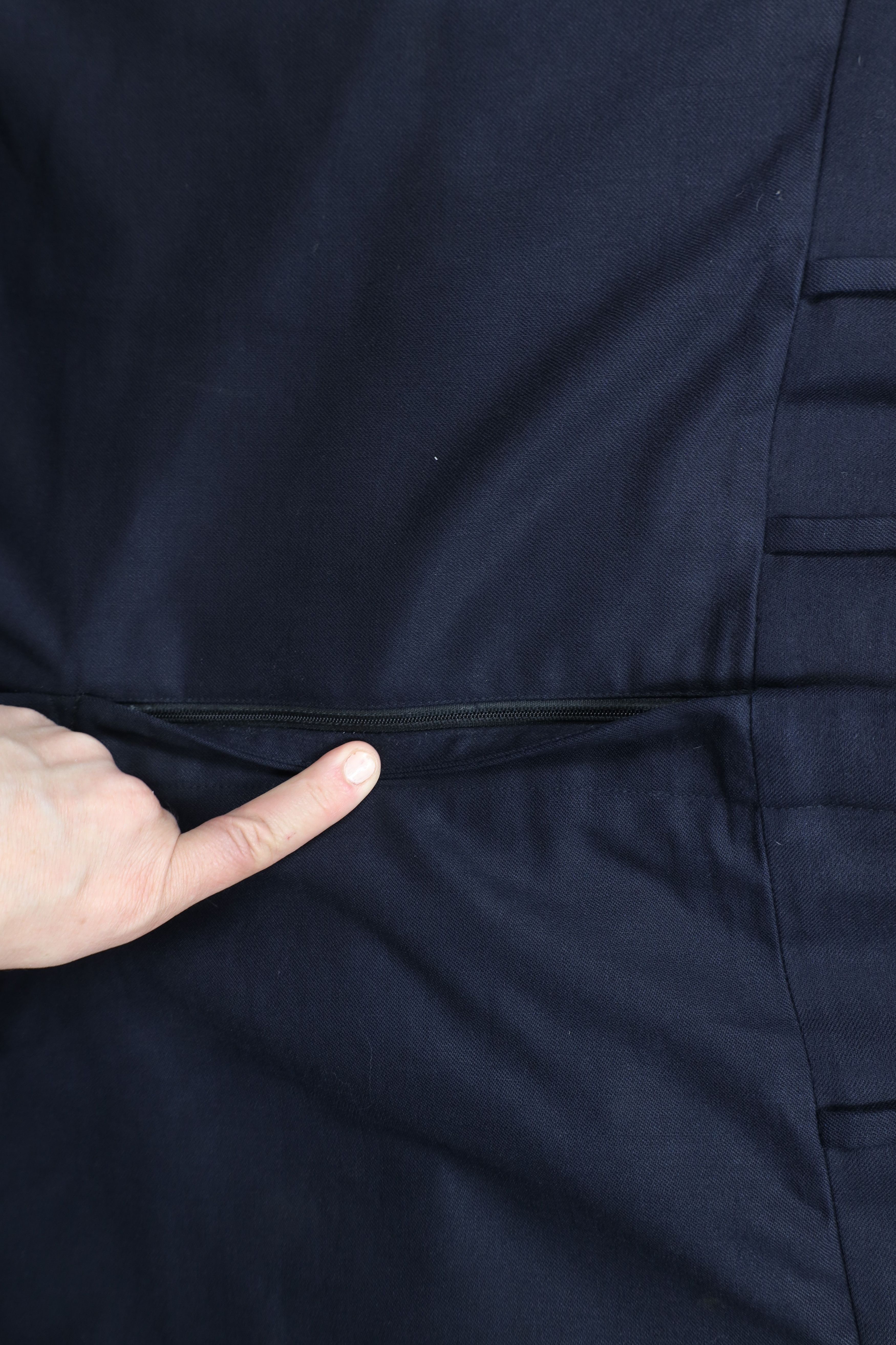 Vintage Vintage 70s Streetwear Wool Wide Leg Chino Pants Blue USA Size US 38 / EU 54 - 7 Thumbnail
