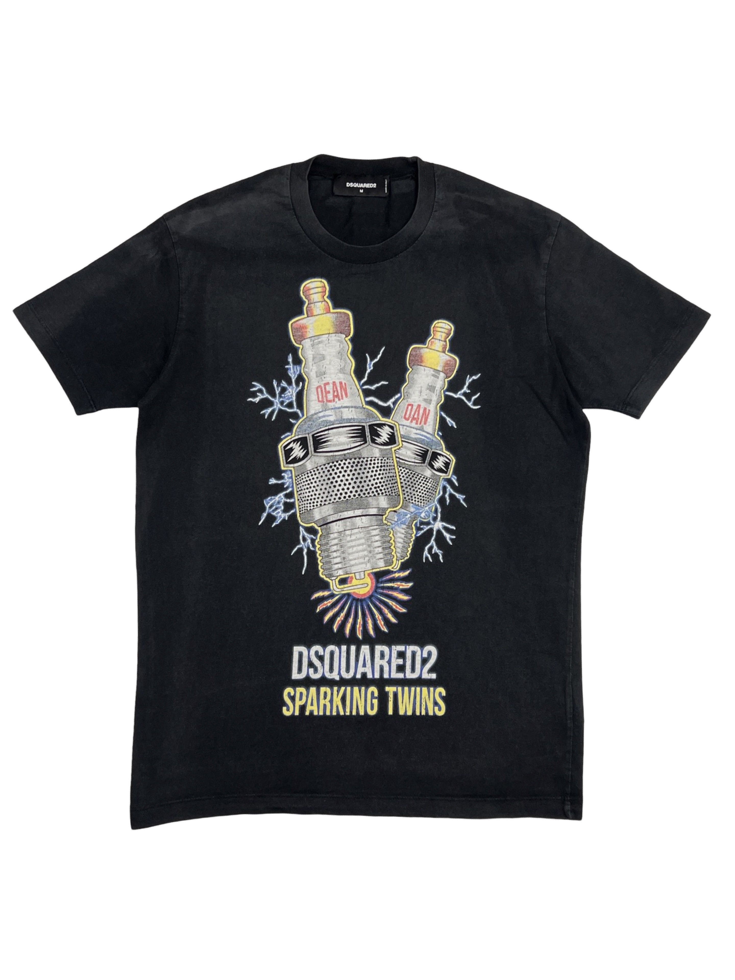 Dsquared2 Dsquared Sparkling Twins Faded Graphic Tee Size US M / EU 48-50 / 2 - 1 Thumbnail