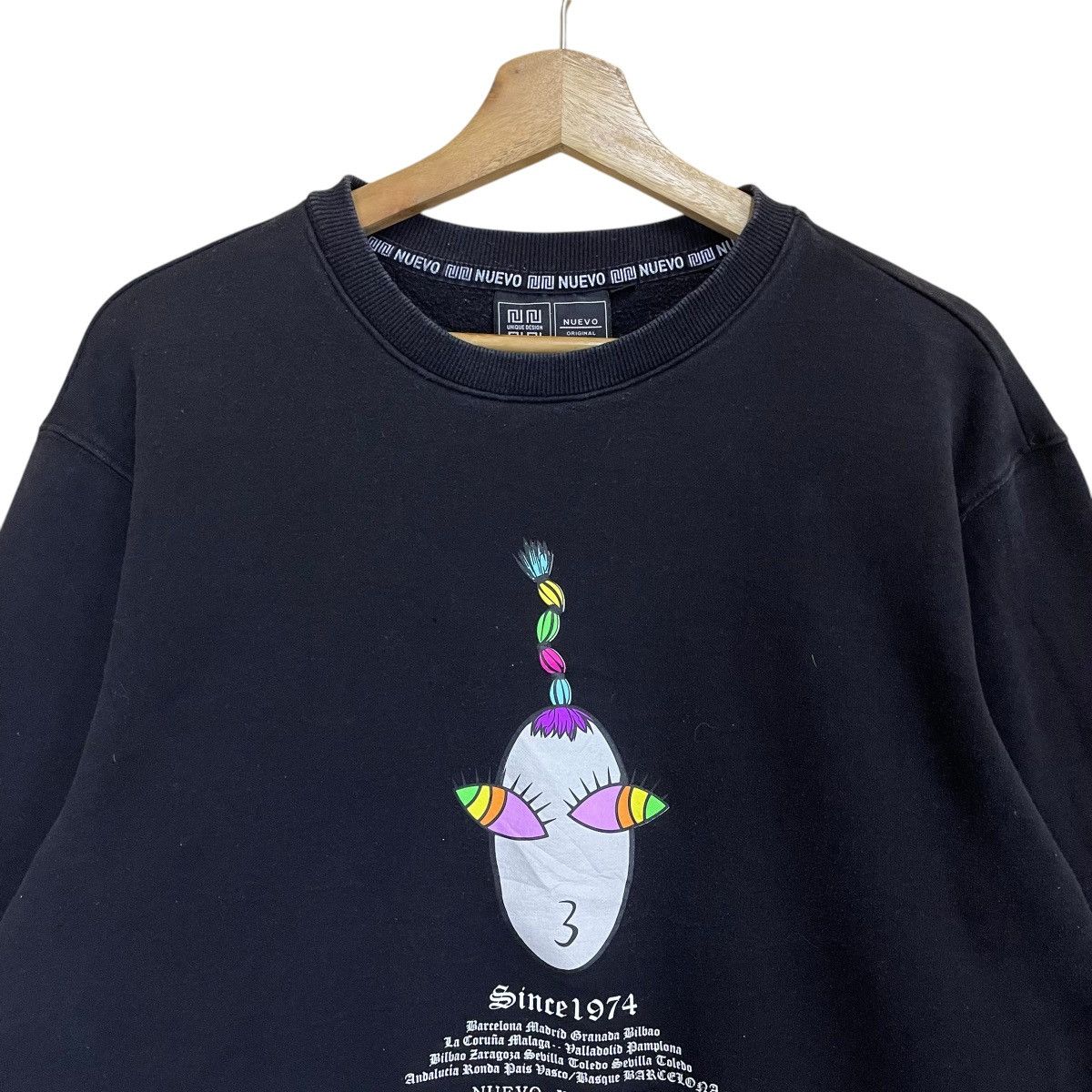 Hypebeast × Japanese Brand Nuevo x Hikaru Big Logo Crewneck Sweatshirt Size US M / EU 48-50 / 2 - 4 Thumbnail