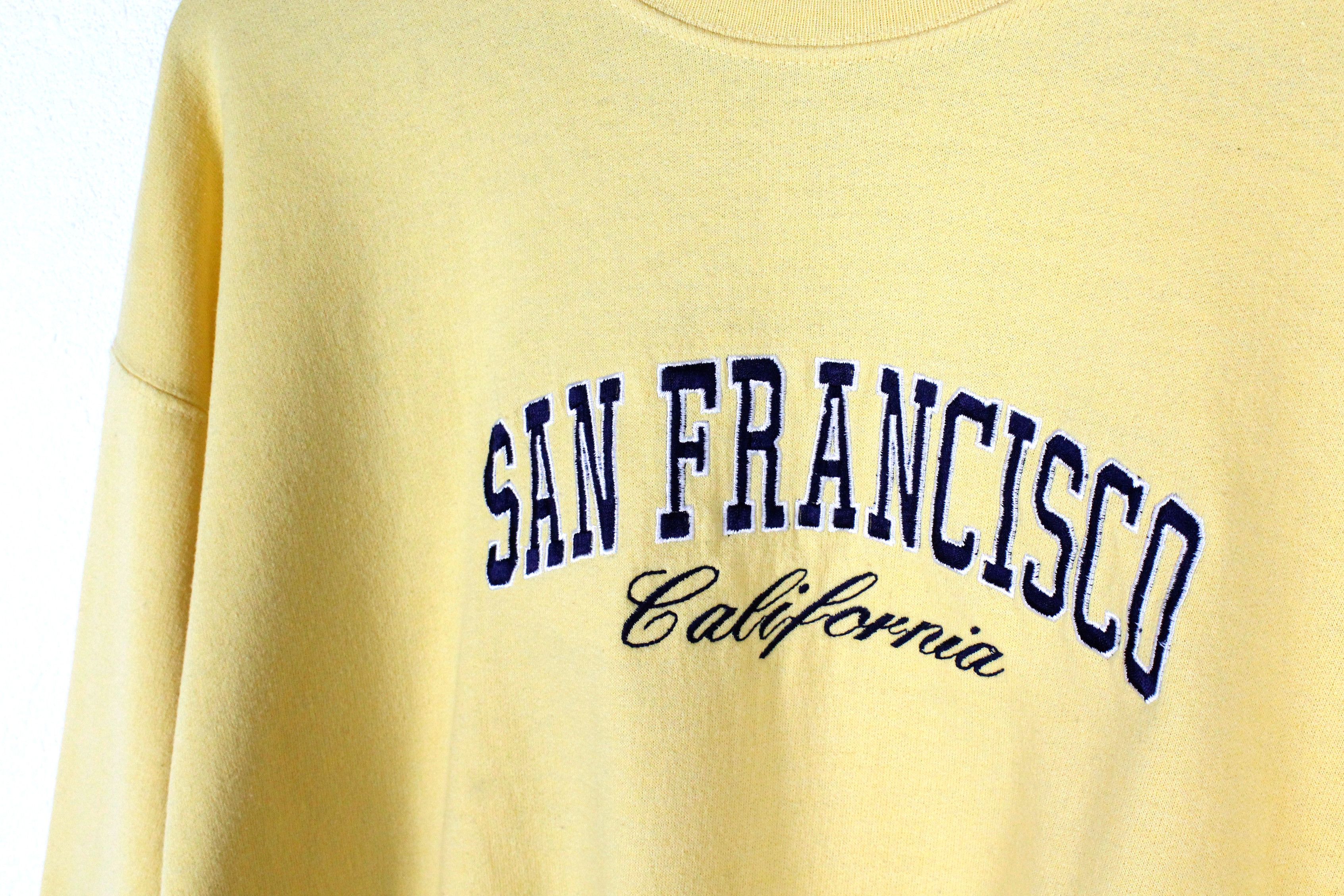 Vintage Vintage San Francisco California Logo Yellow Sweatshirt 90s Size US L / EU 52-54 / 3 - 2 Thumbnail