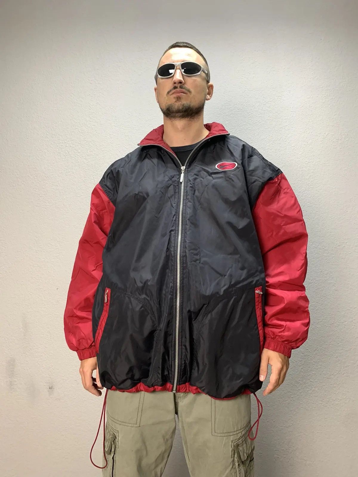 Nike × Vintage Vintage Y2K Nike Down Jacket Puffer 90s Swoosh Black Nike Size US XL / EU 56 / 4 - 7 Thumbnail