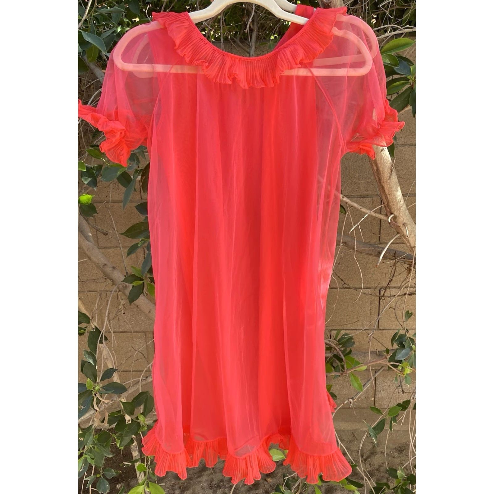 Vintage VINTAGE Movie Star Nylon Tricot Nightie Set Sheer Short Peignoir Boudoir Size M Nylon Tricot Nightie Set Movie Star Shirt? Size 32" / US 10 / IT 46 - 3 Thumbnail