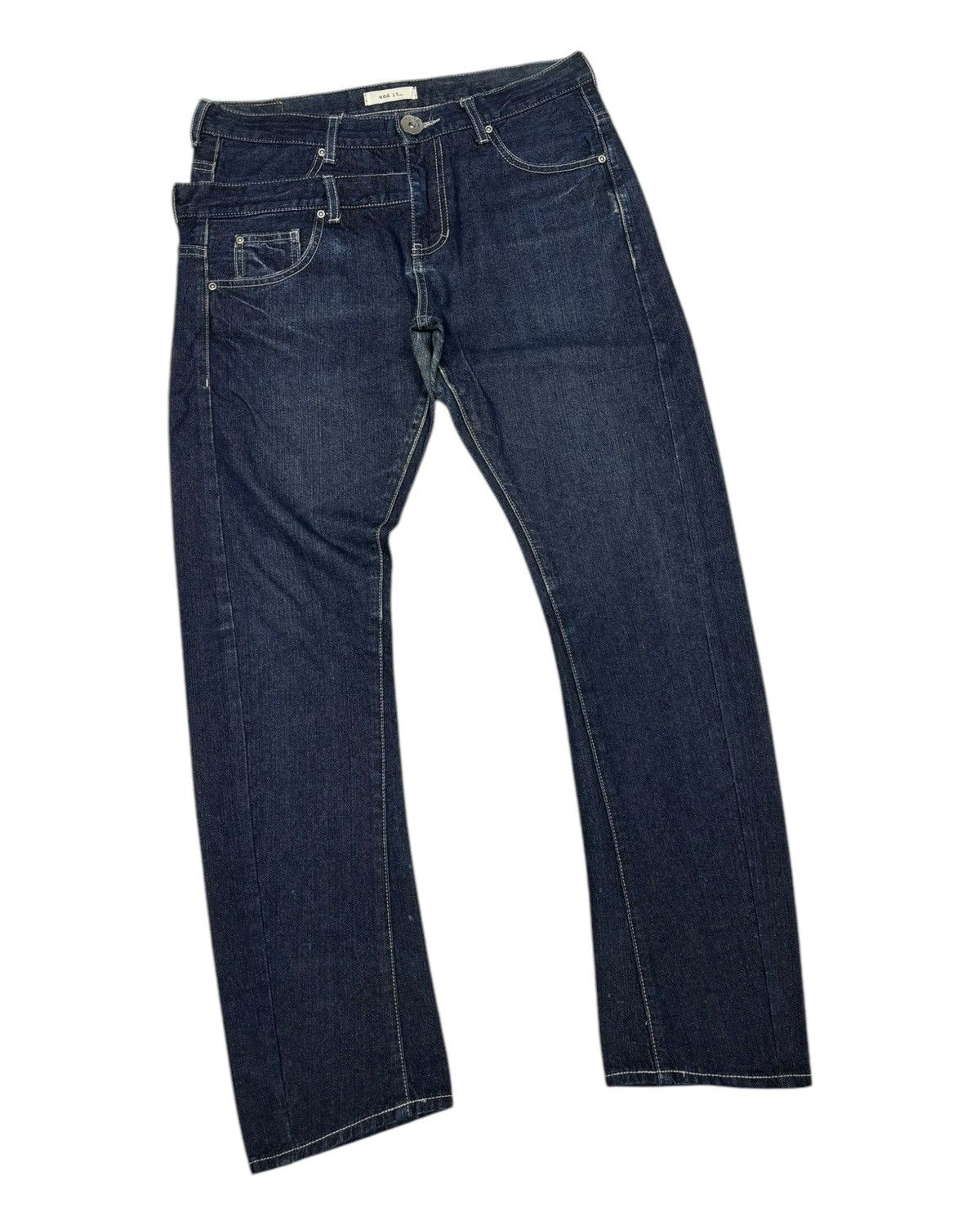 Issey Miyake 🔥DOUBLE WAIST DENIM JEANS AND IT ISSEY MIYAKE STYLE Size US 32 / EU 48 - 4 Thumbnail