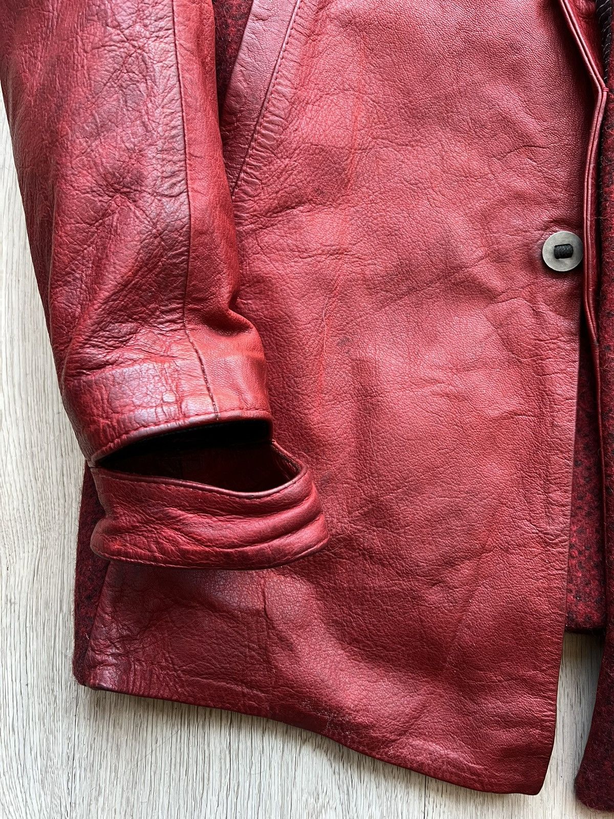 Boris Bidjan Saberi Boris Bidjan Saberi Fw15 Hybrid waxed horse leather jacket Size US M / EU 48-50 / 2 - 9 Thumbnail