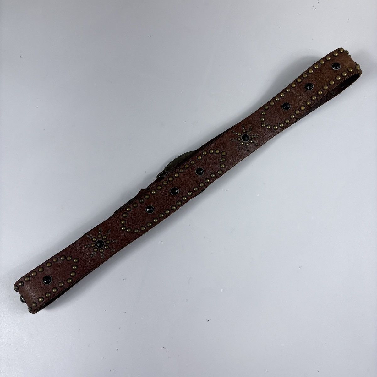 Vintage Vintage studded leather belt Size ONE SIZE - 2 Thumbnail
