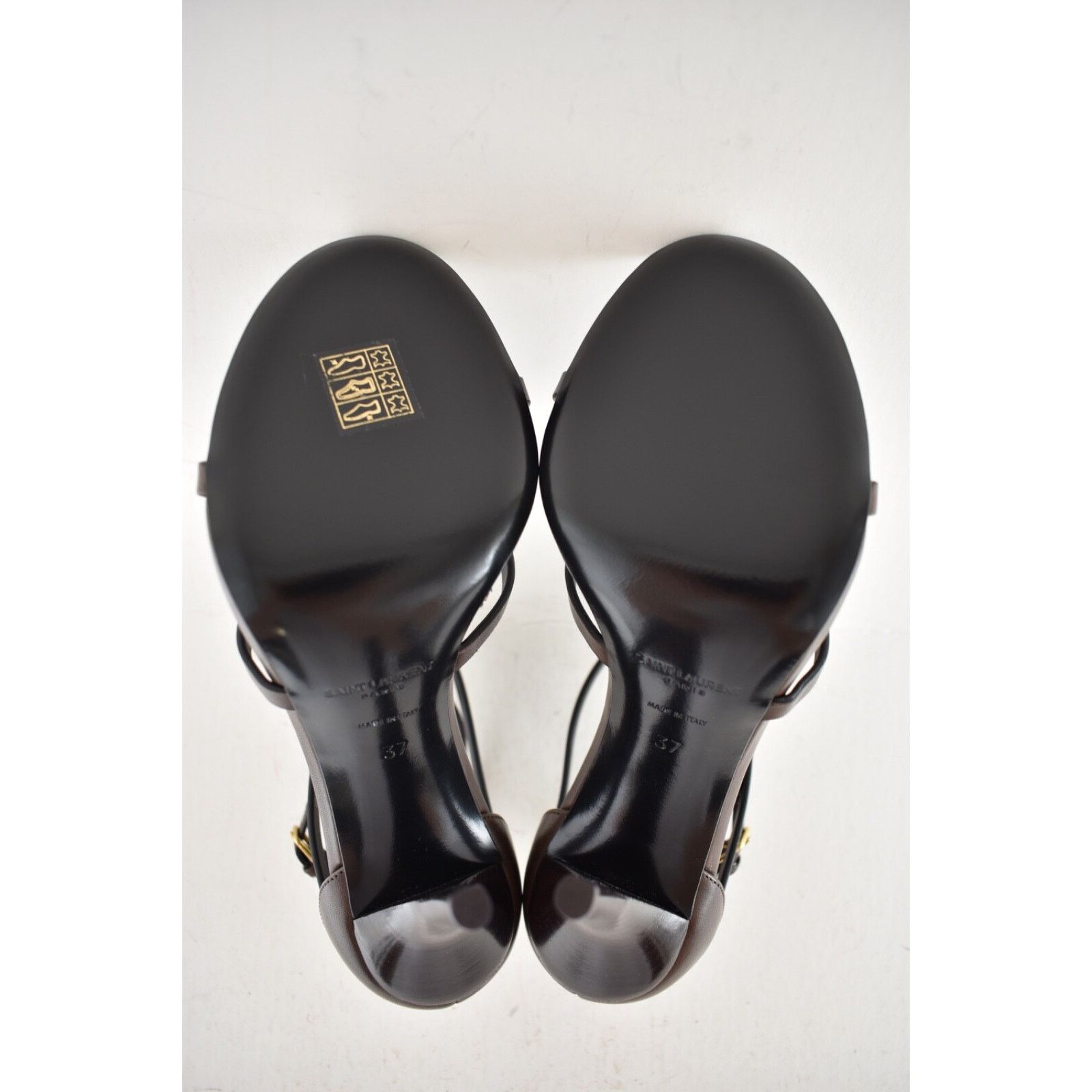 Yves Saint Laurent Saint Laurent Cassandra Tmoro Brown Leather YSL Logo Size US 7 / IT 37 - 15 Thumbnail