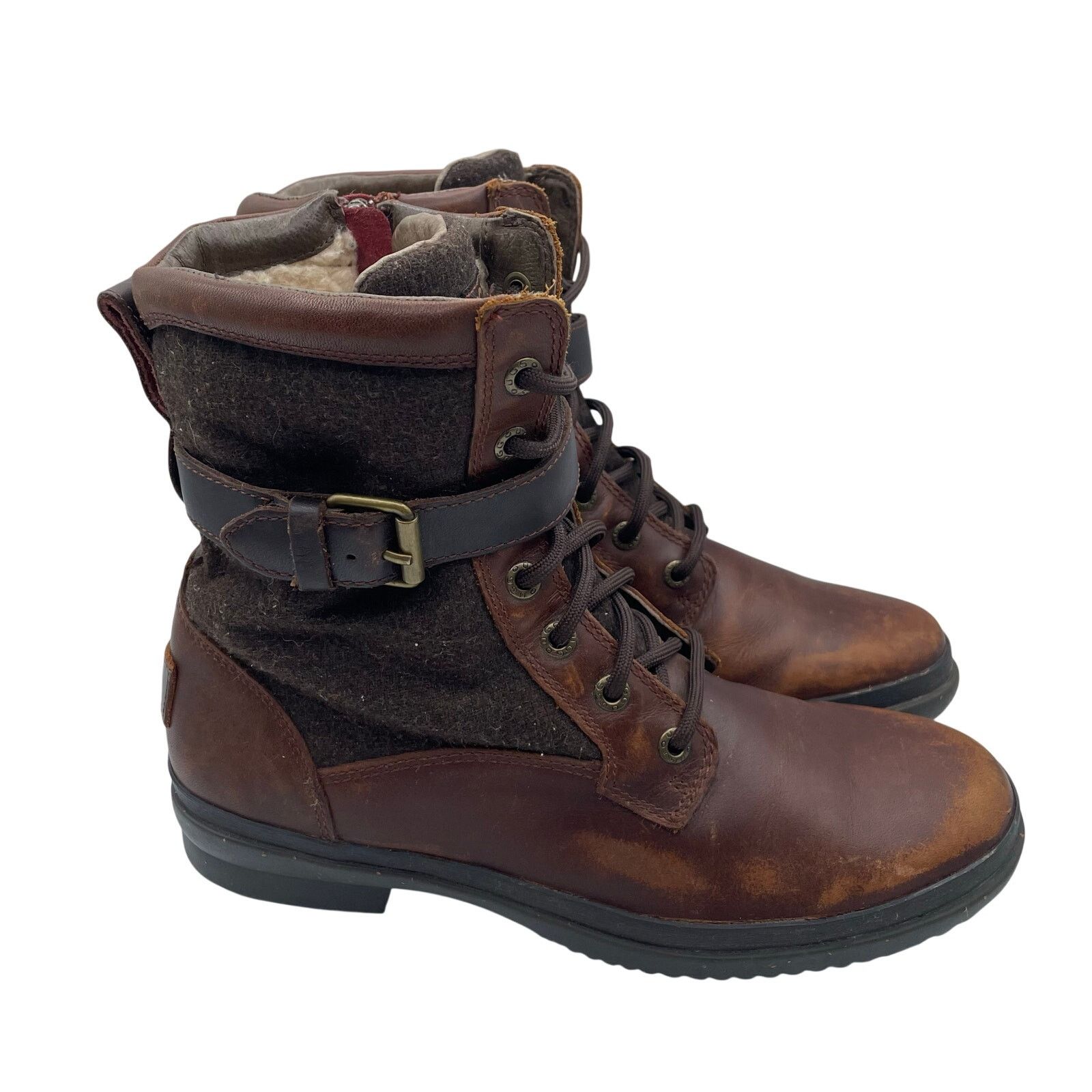 Ugg Ugg Kesey Waterproof Insulated Boots Brown Leather Womens 7 Size US 7 / IT 37 - 1 Thumbnail
