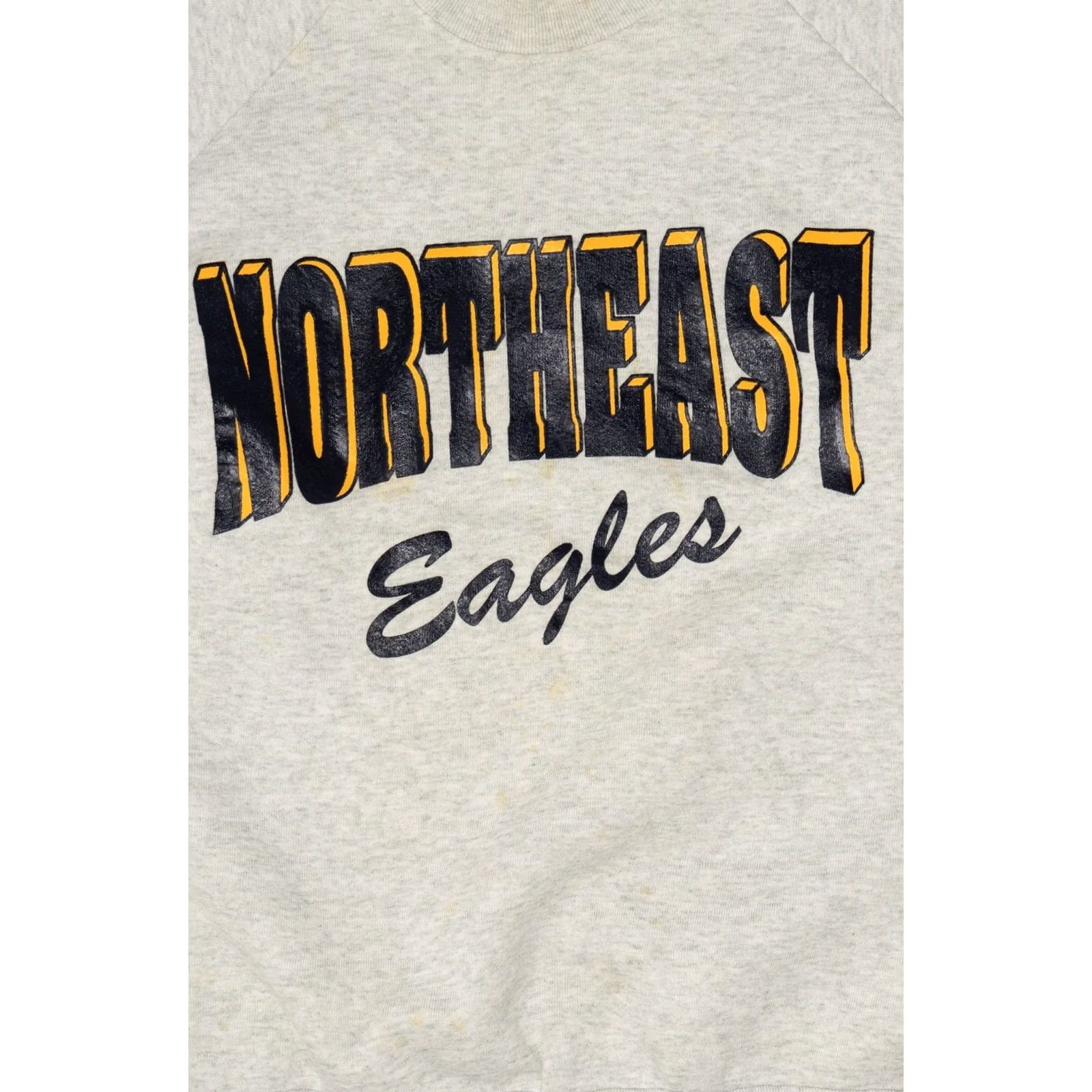 Fruit Of The Loom VINTAGE Northeast Eagles Raglan Sweatshirt Gray 1990s X-Large USA Cotton / Polyester Mens Womens Boys Girls Size US XL / EU 56 / 4 - 2 Thumbnail
