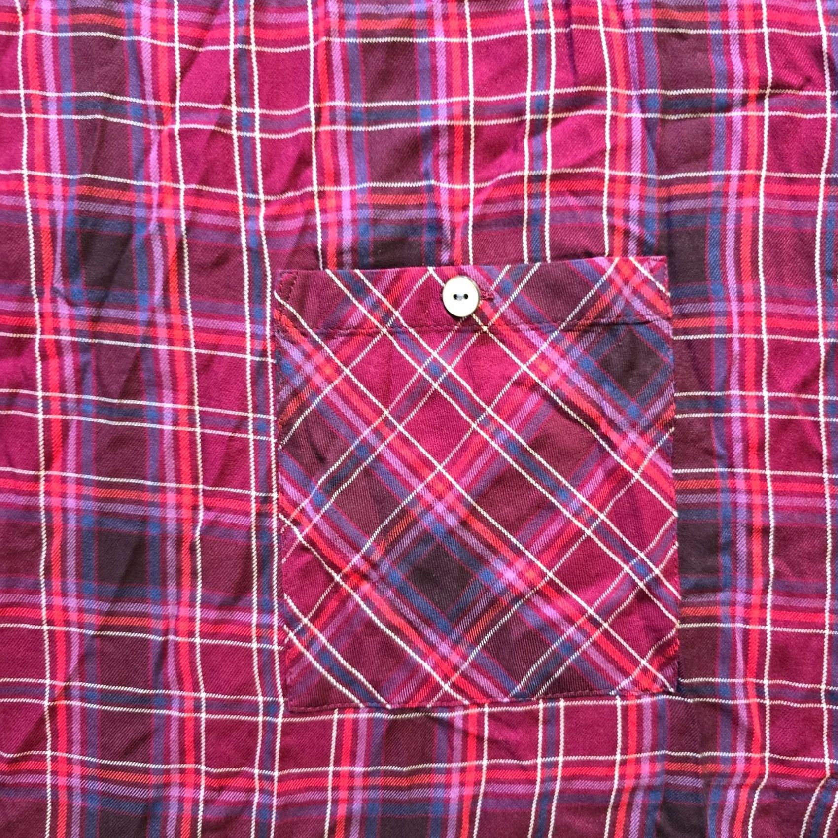 J. Jill J. Jill Top Womens Size M Red Purple Plaid 3/4 Sleeve Pocket Casual Shirt Blouse Women's Vintage No Size M / US 6-8 / IT 42-44 - 5 Thumbnail