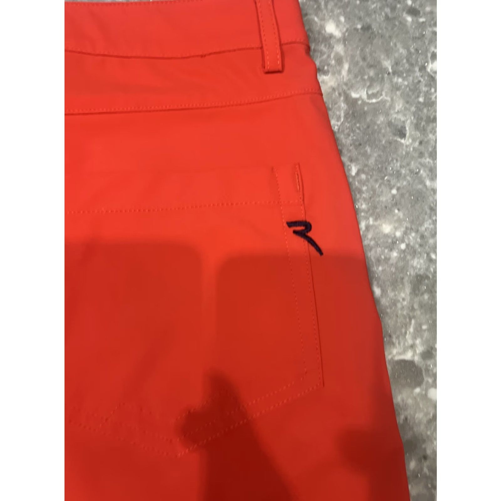 Vintage Chervo Mens Golf Performance Garing Shorts UV Protection 34x9.5" Orange Chino Regular Mens Size US 34 / EU 50 - 8 Thumbnail