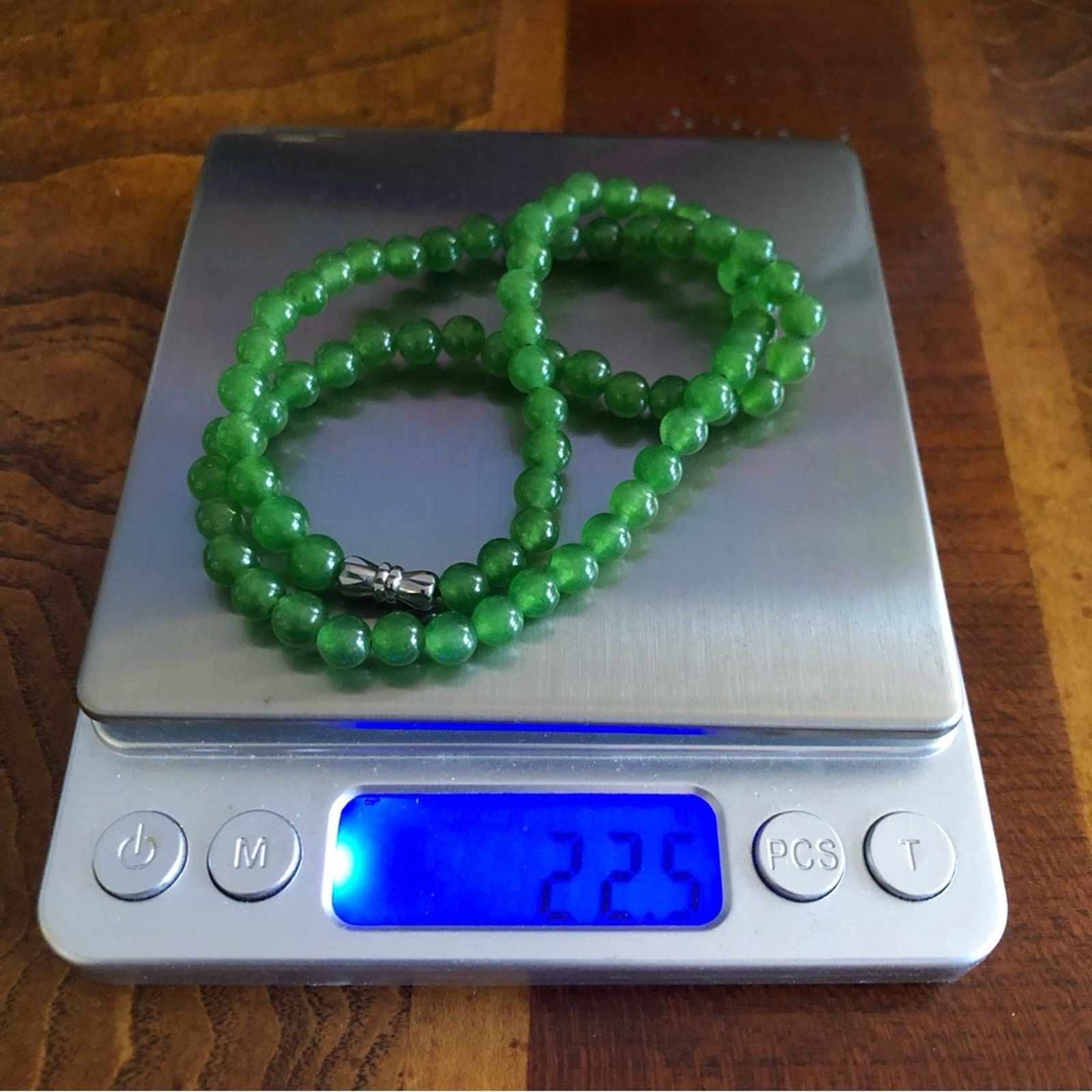 Jewelry Genuine nephrite jade 6mm round bead necklace Size ONE SIZE - 9 Thumbnail