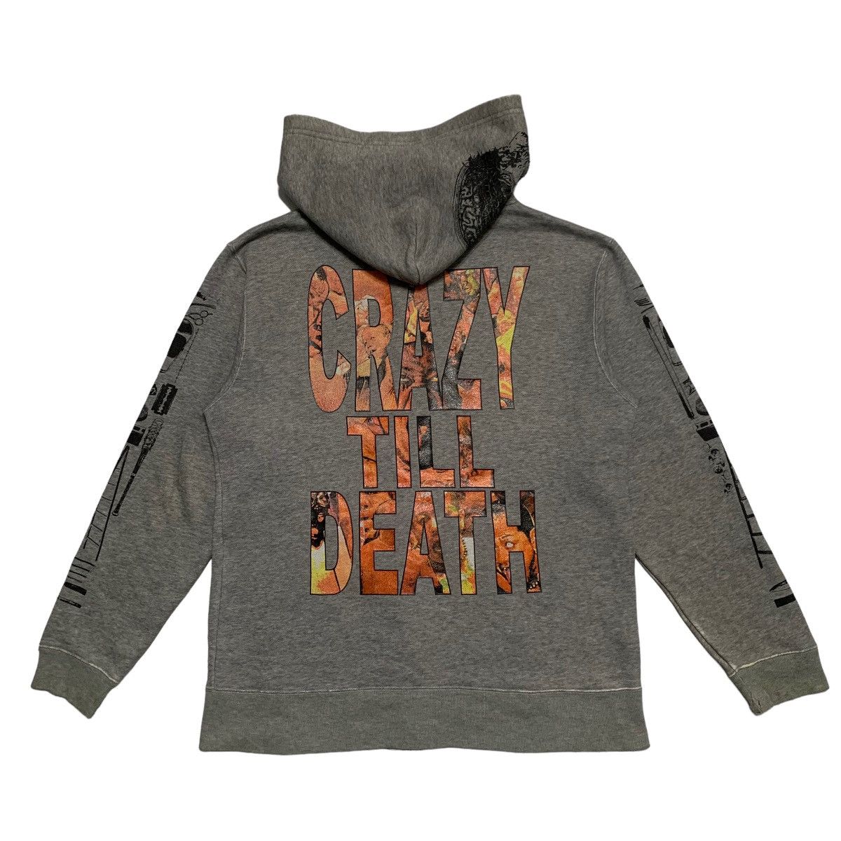 Vintage Vintage Crazy Till Death Punk Zipper Hoodie Size US M / EU 48-50 / 2 - 6 Thumbnail