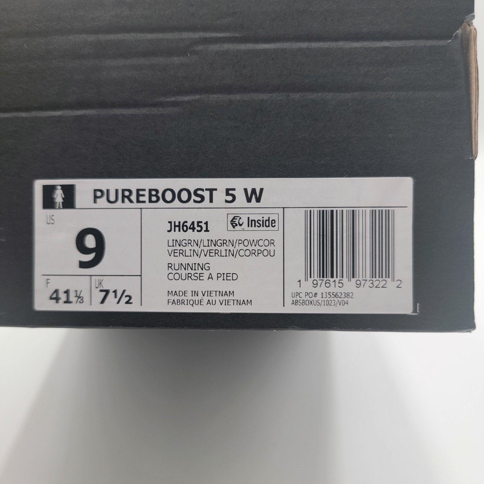 Adidas Wmns Adidas PureBoost 5 Sz 9 Running Linen Green Coral Size US 9 / IT 39 - 10 Thumbnail