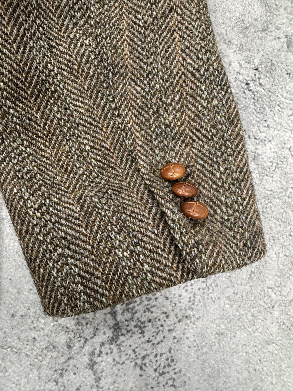 Harris Tweed Harris Tweed Men Wool Blazer Brown Classic Size XL Size 42L - 11 Thumbnail