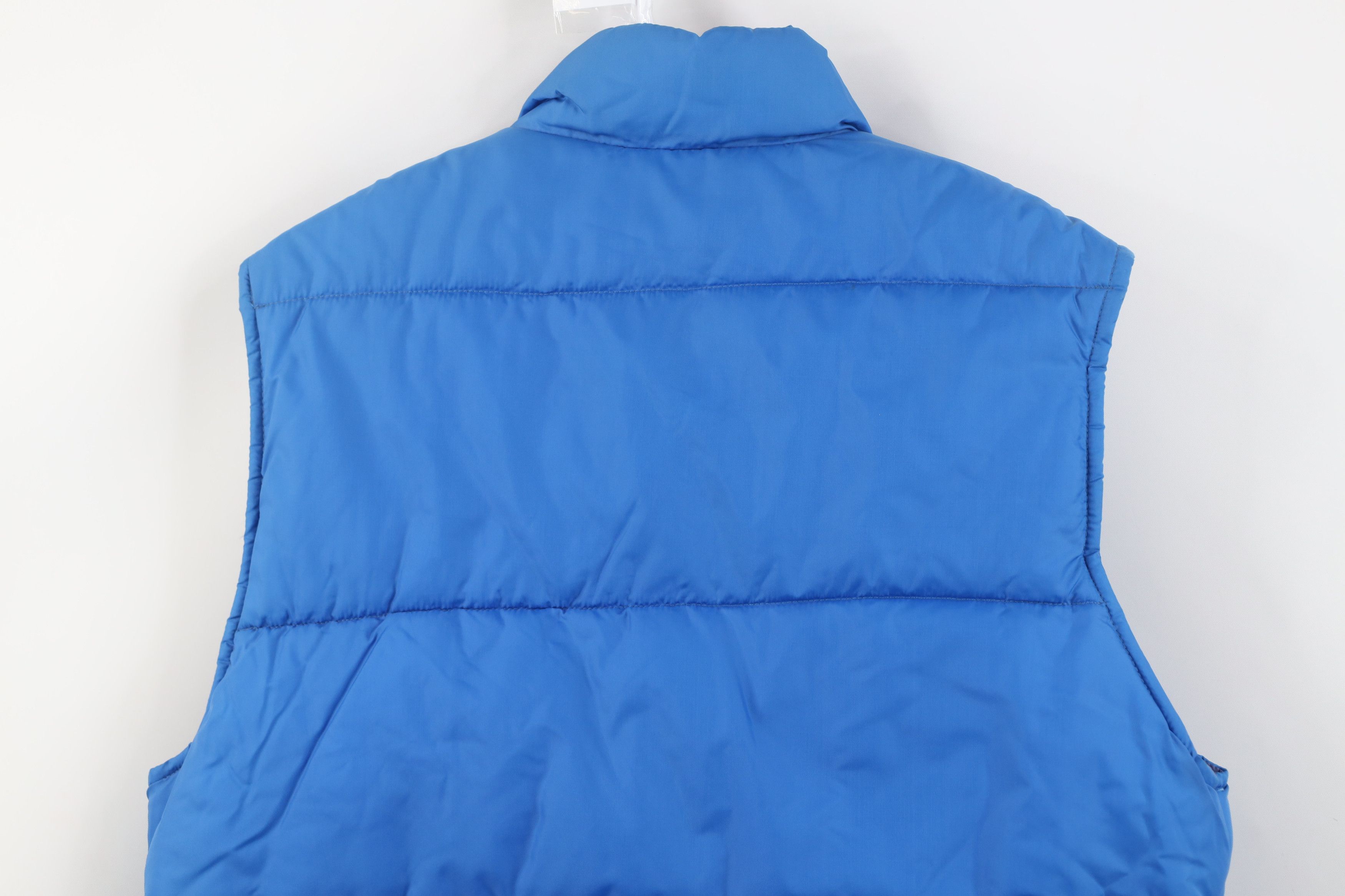 Vintage Vintage 70s Streetwear Button Puffer Vest Jacket Royal Blue Size US L / EU 52-54 / 3 - 14 Thumbnail