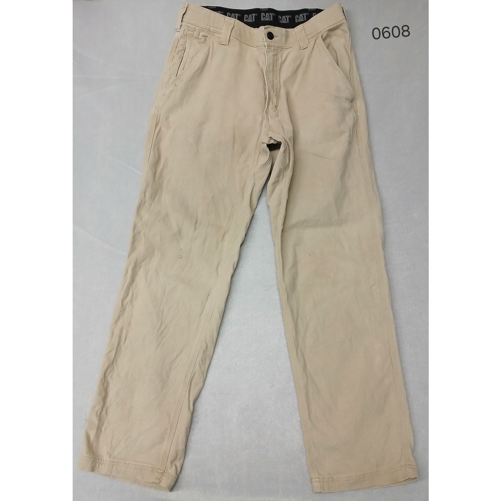Other CAT (32x32) Beige Cotton Relaxed Cargo Carpenter Jeans Size US 32 / EU 48 - 1 Thumbnail
