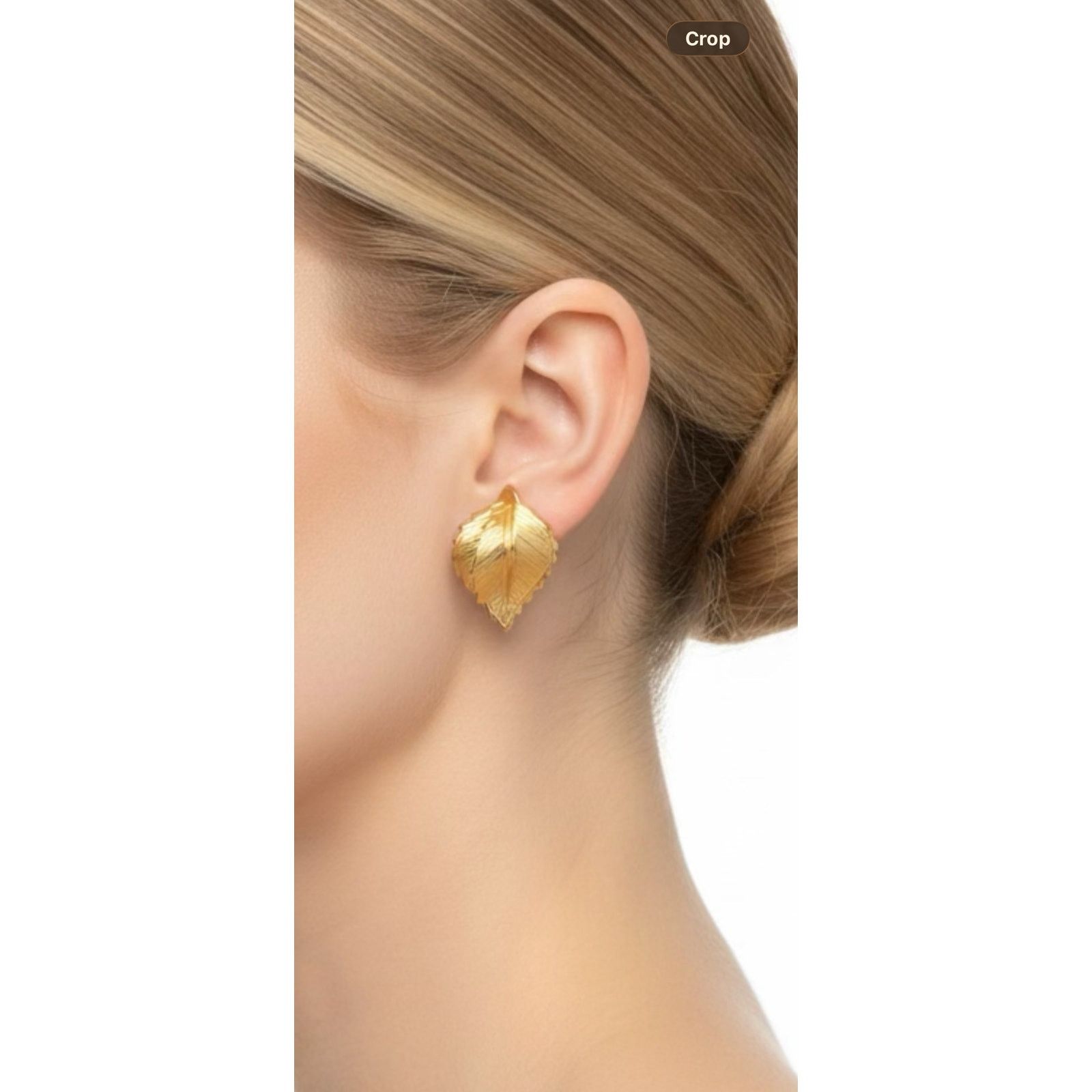 Other Vintage Signed GIOVANNI Double Leaf CLIP ON Earrings Size ONE SIZE - 1 Thumbnail