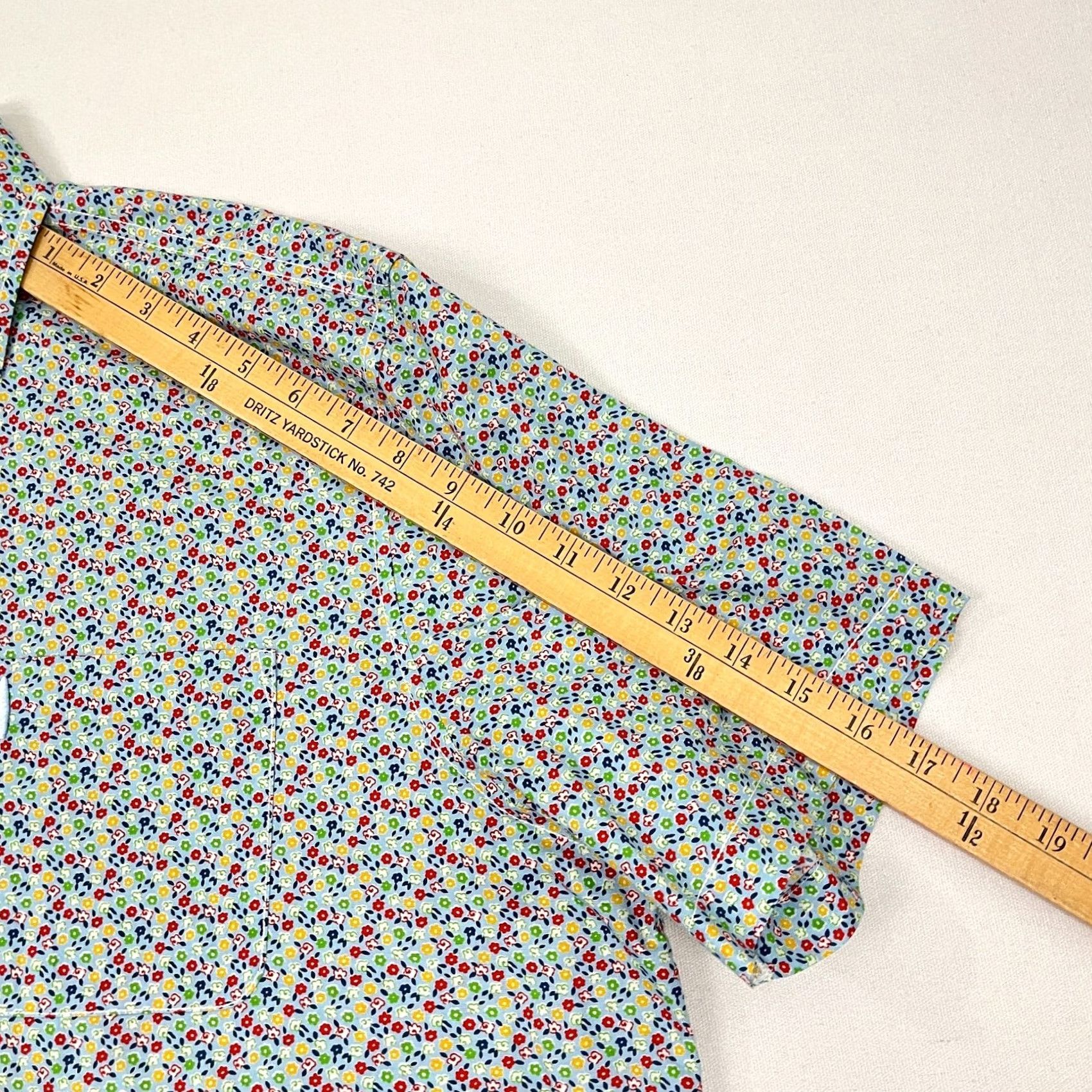 johnnie-O VINTAGE Johnnie O Hangin' Out Shirt Mens 2XL Blue Micro Floral Hawaiian Button Up Preppy Size US XXL / EU 58 / 5 - 7 Thumbnail