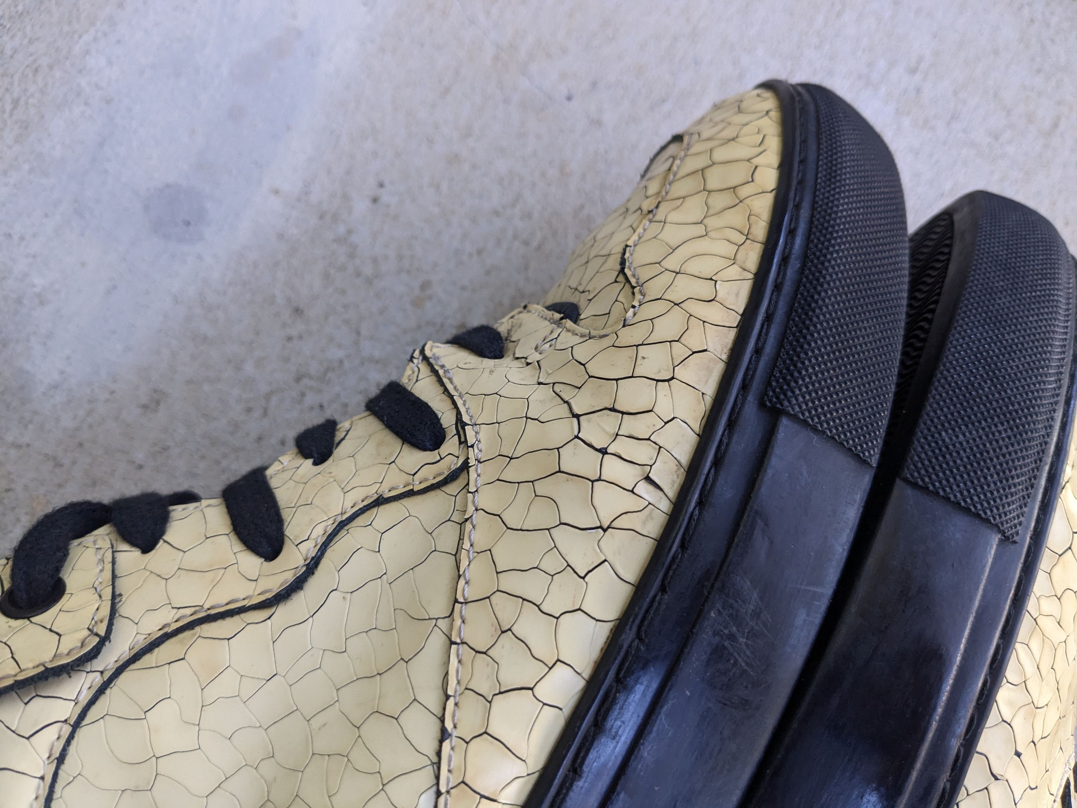 Balenciaga Balenciaga Arena Cream Black 10 Leather High Tops Size US 10 / EU 43 - 6 Thumbnail