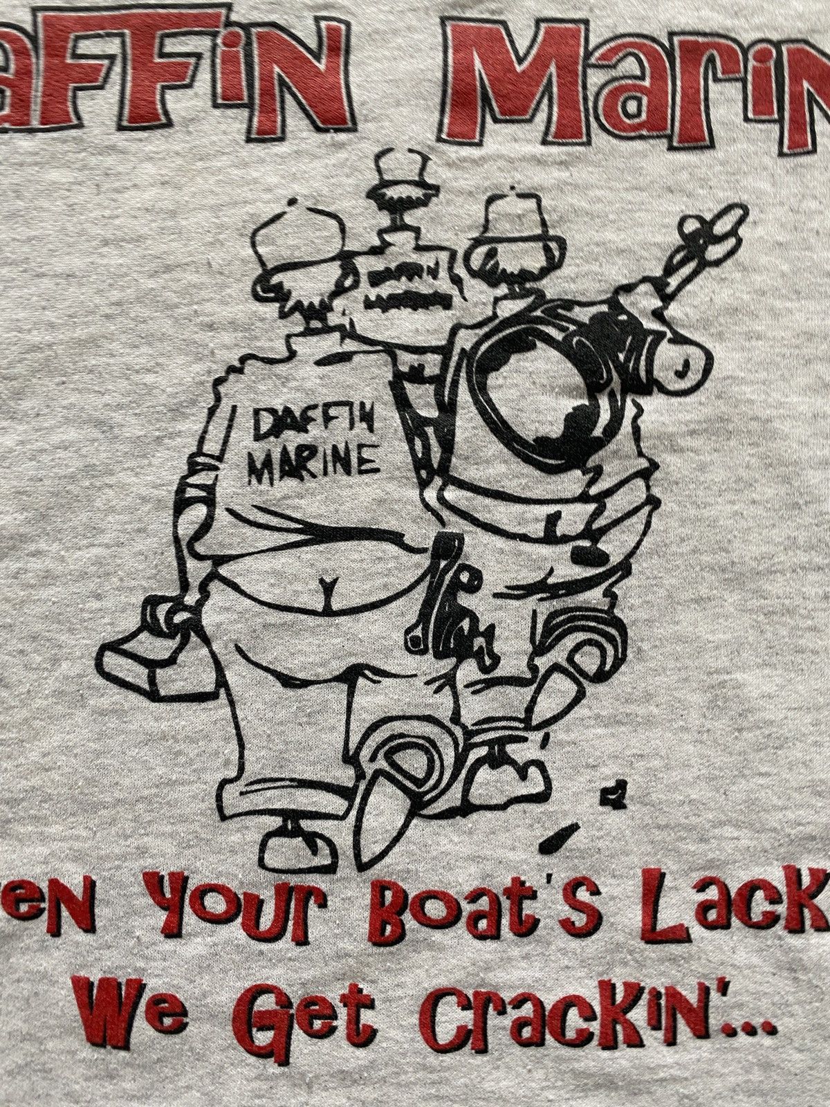 Hanes Vintage Daffin Marine Fishing Short Boxy Crewneck Sweatshirt Size US XL / EU 56 / 4 - 17 Thumbnail