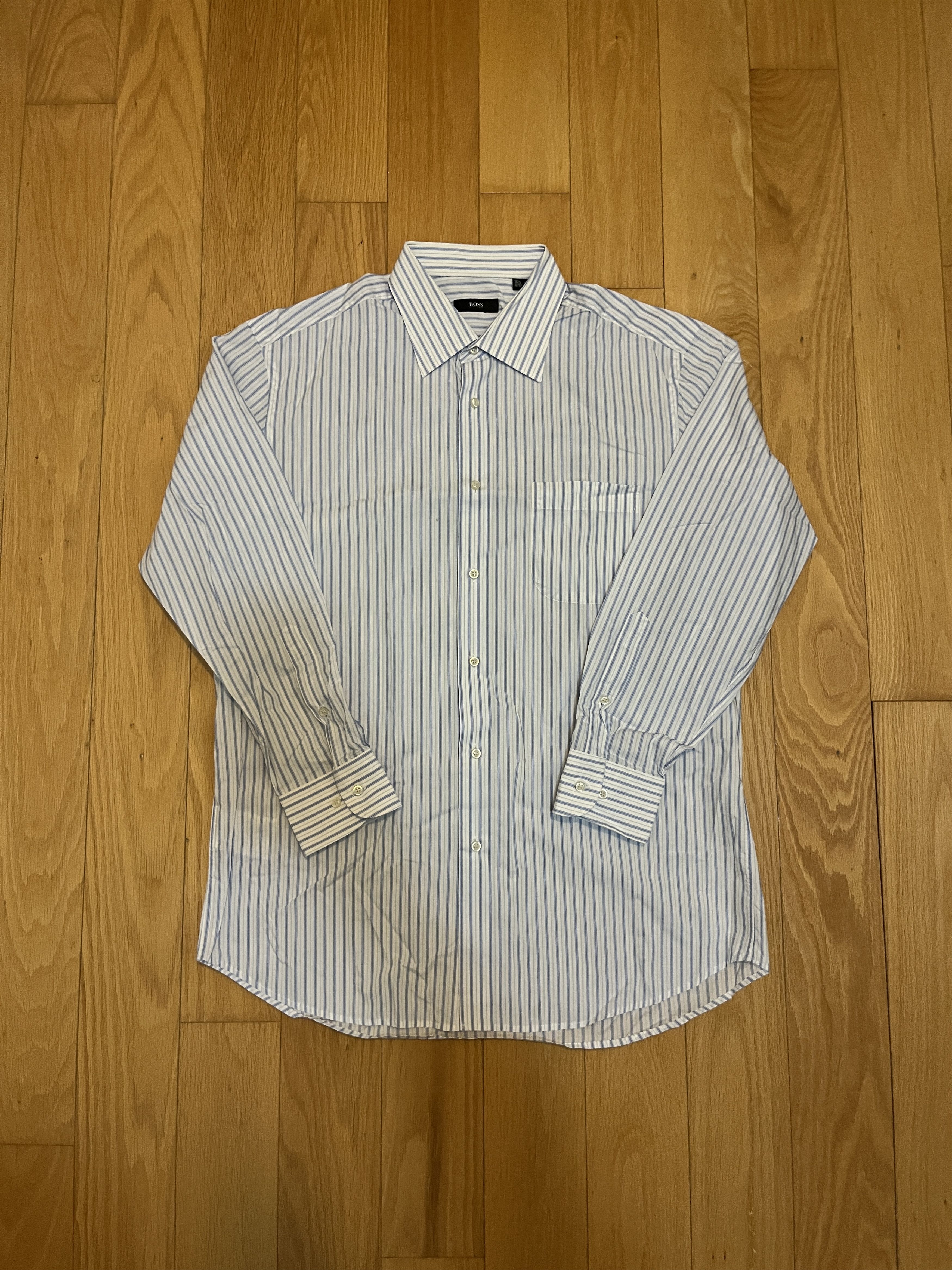 Hugo Boss Hugo Boss Striped Dress Shirt M Size US M / EU 48-50 / 2 - 1 Thumbnail
